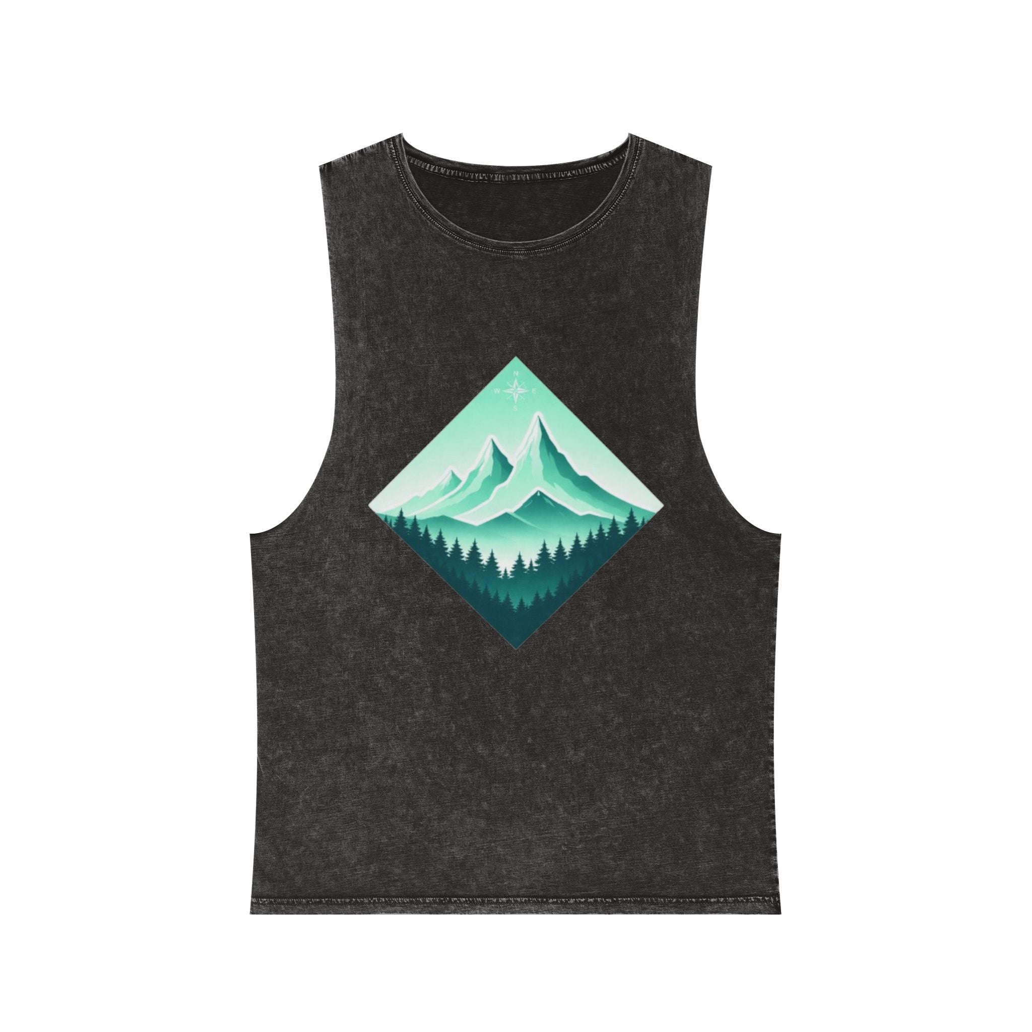 Mountain Forest Tank Top | Vintage Stonewash Graphic