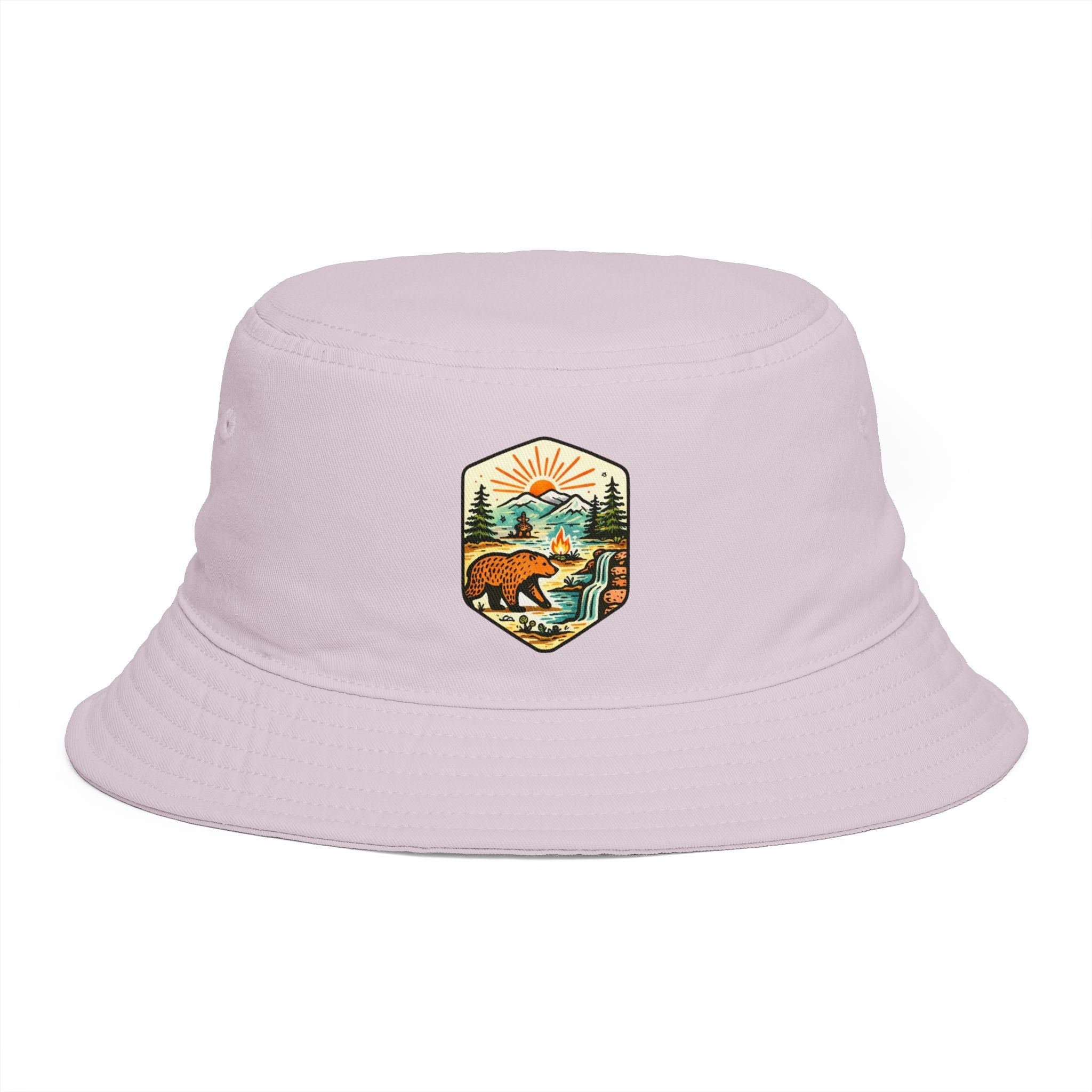 Bear Mountain Scenic Bucket Hat | Outdoor Adventure Patch Cap