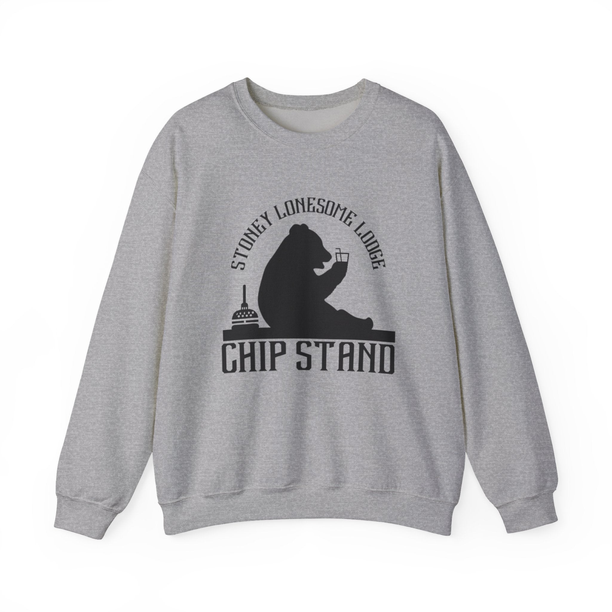 Crewneck Sweatshirt | Stoney Lonesome Lodge “Chip Stand” Bear Logo