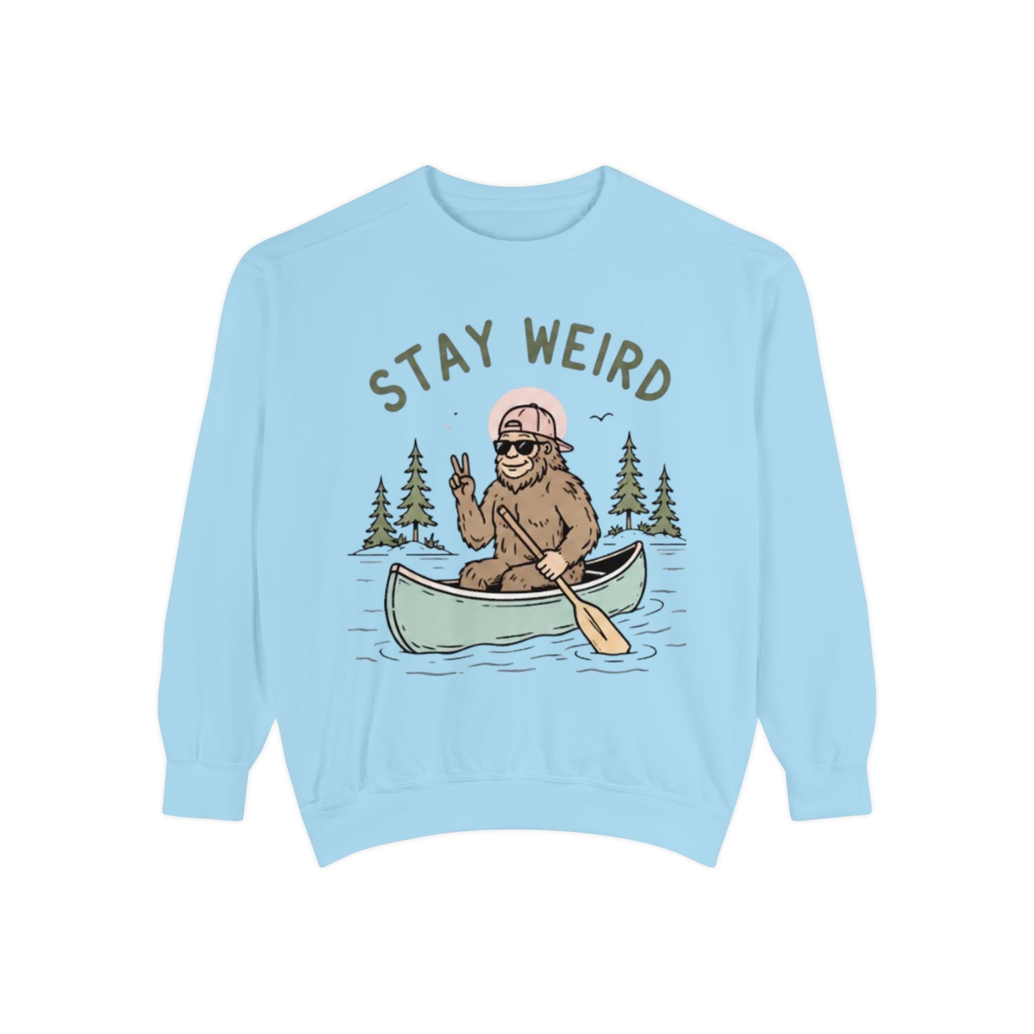 Stay Weird Bigfoot Canoe Sweatshirt