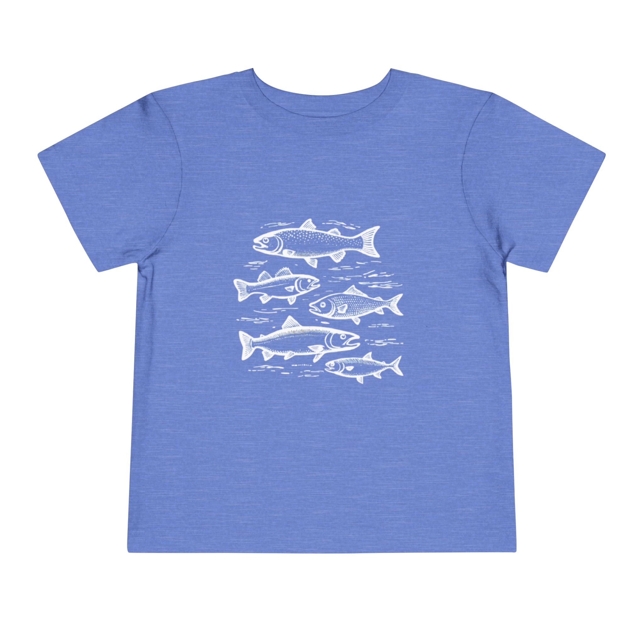 Toddler Tee | Vintage Fish Sketches Kids Short Sleeve Shirt
