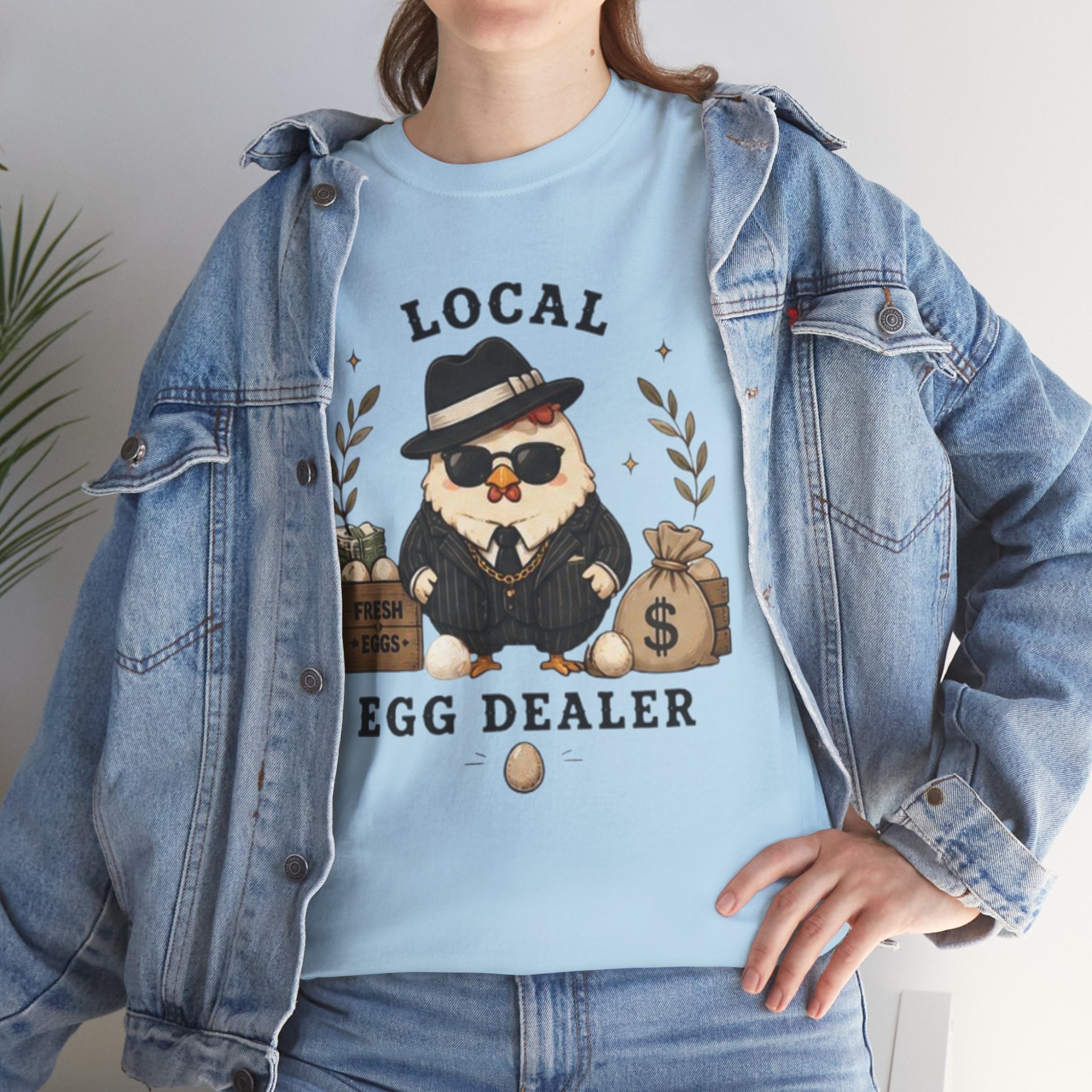 Egg Dealer T-Shirt | Funny Chicken Mobster Graphic Tee