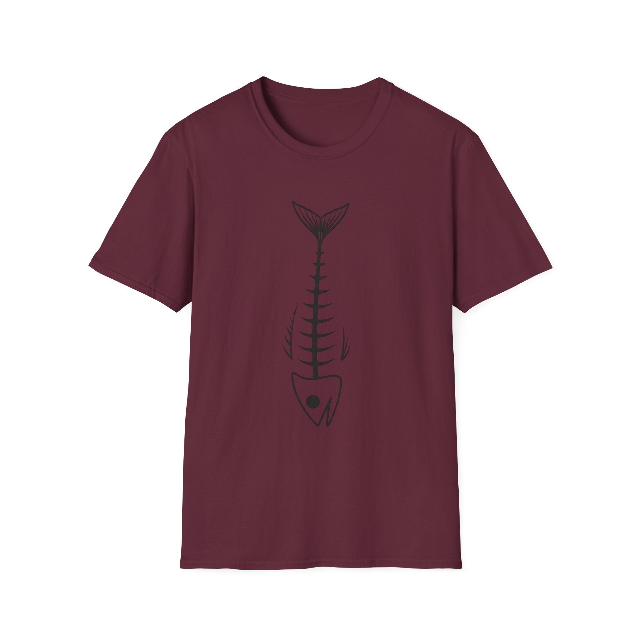 Fish Skeleton Graphic T-Shirt | Minimal Fish Tee