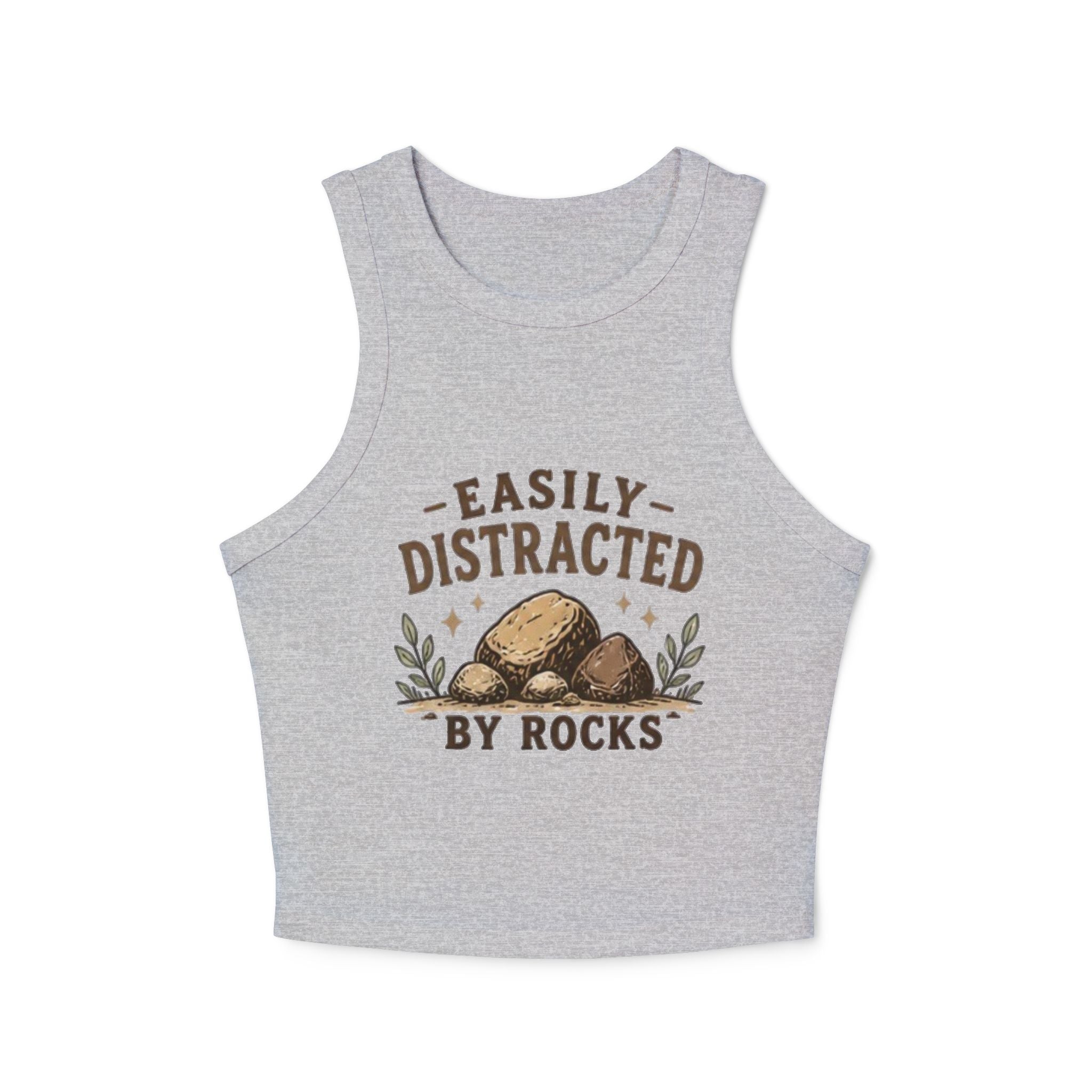 Easily Distracted By Rocks Racer Tank Top