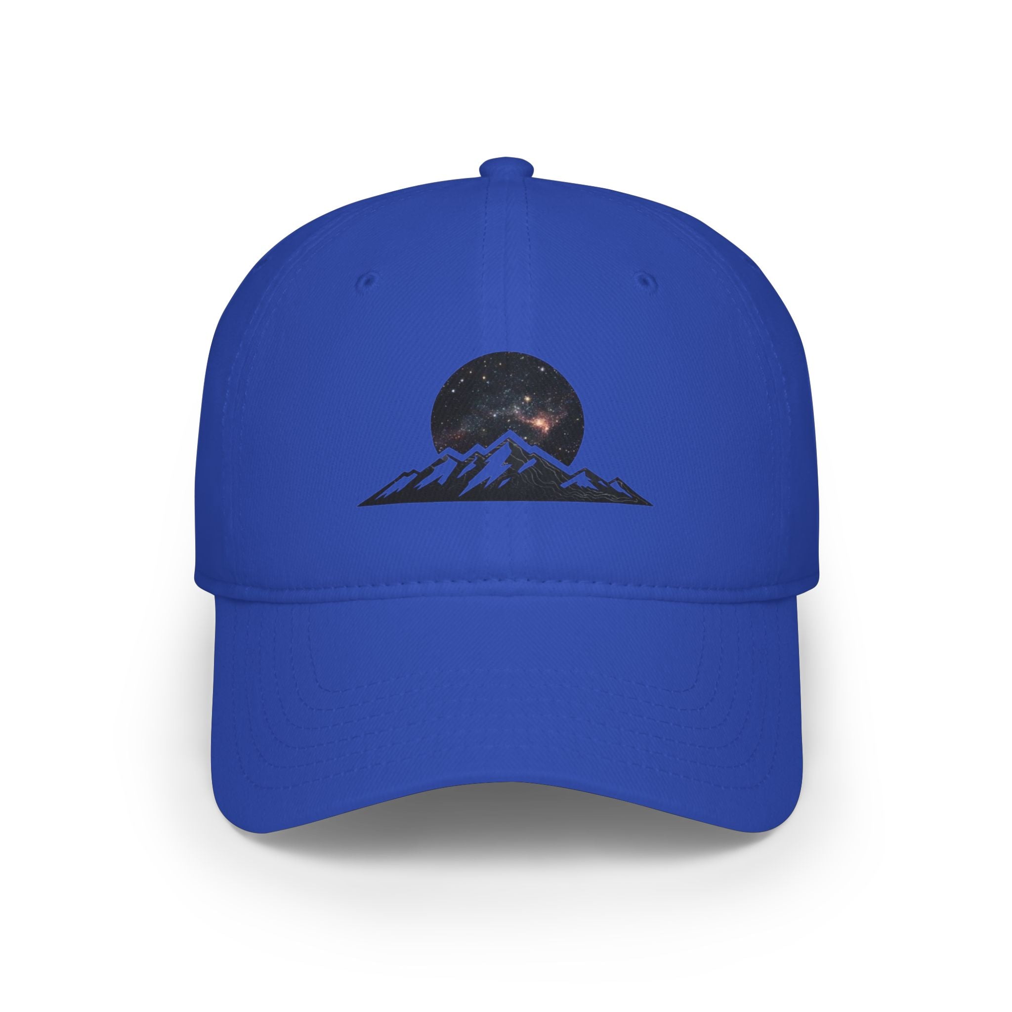 Mountain Night Sky Baseball Cap | Embroidered Starry Moon Peak Hat