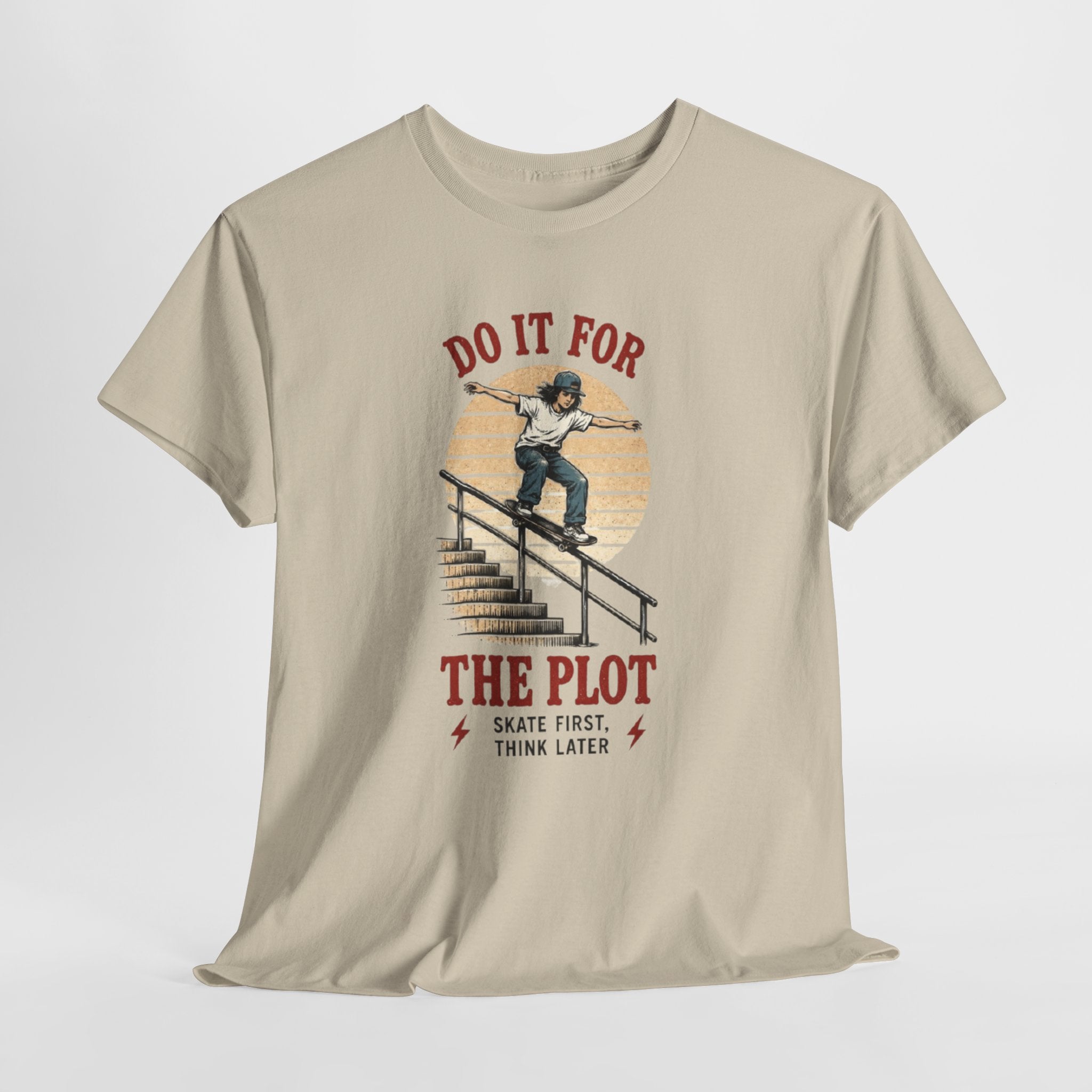 Skate Tee | "Do It For The Plot" Retro Skateboarding Graphic Shirt