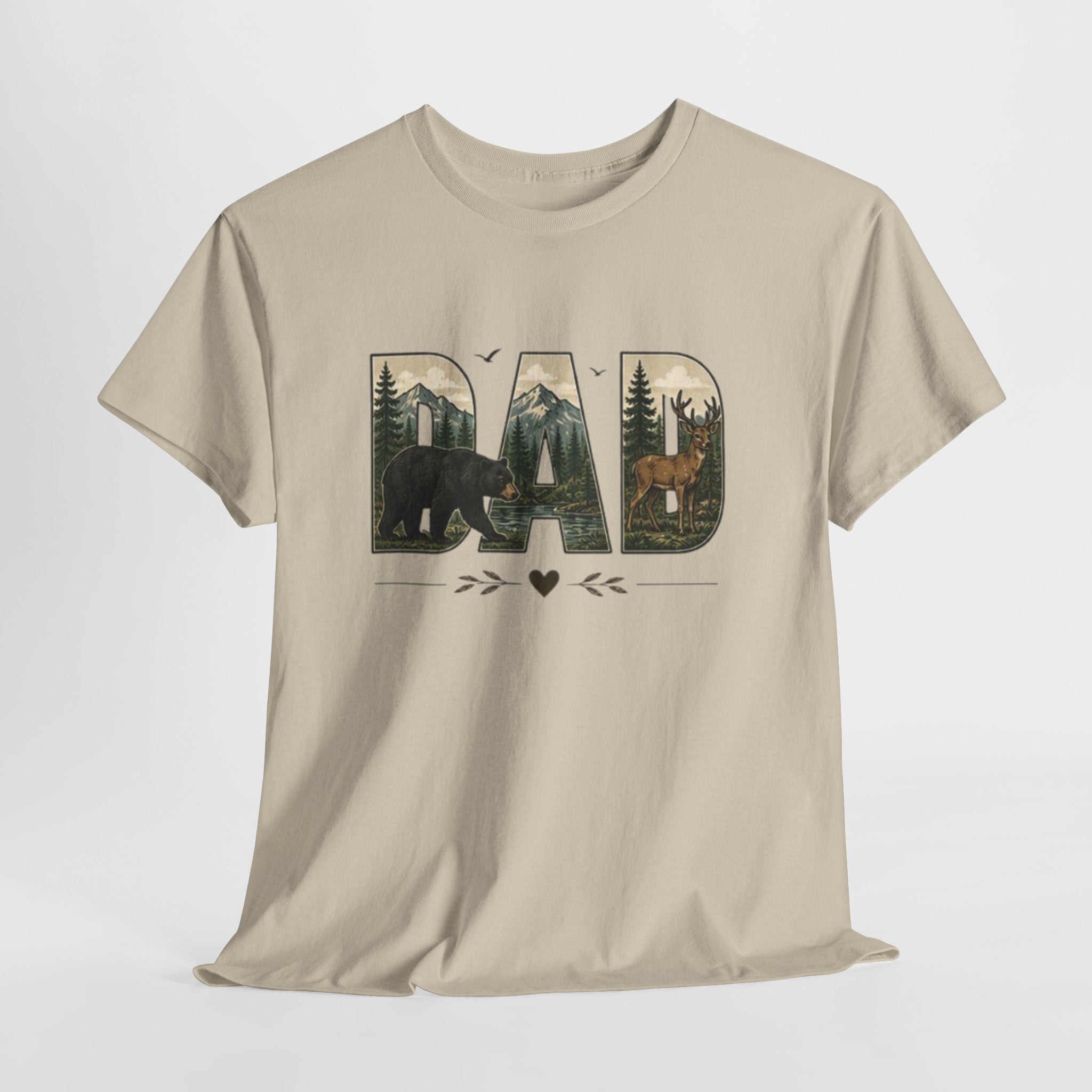 Dad Woodland Bear Graphic Tee | Fathers Day Outdoor Camping Shirt