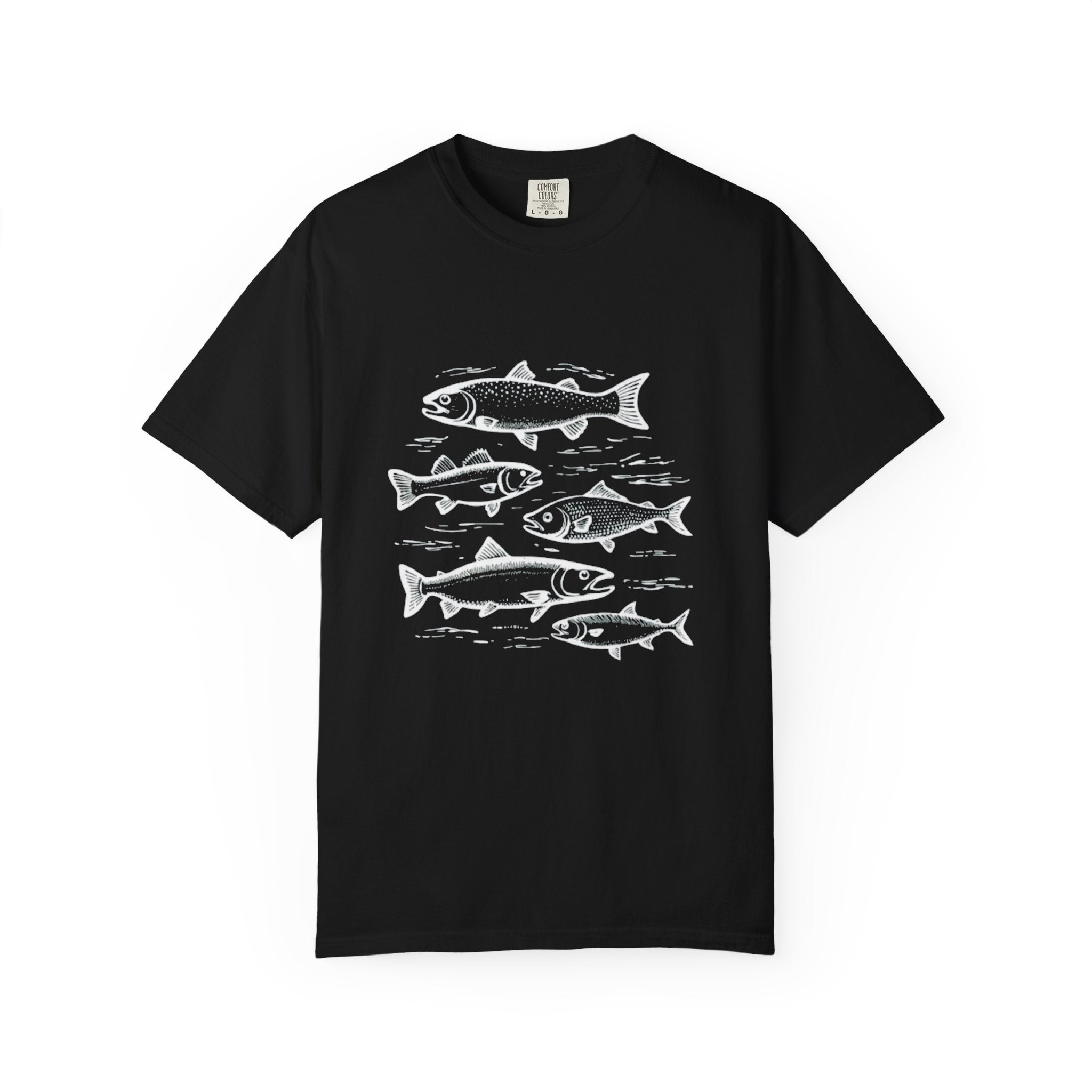 Fish Collection Garment-Dyed T-Shirt | Simple Marine Design