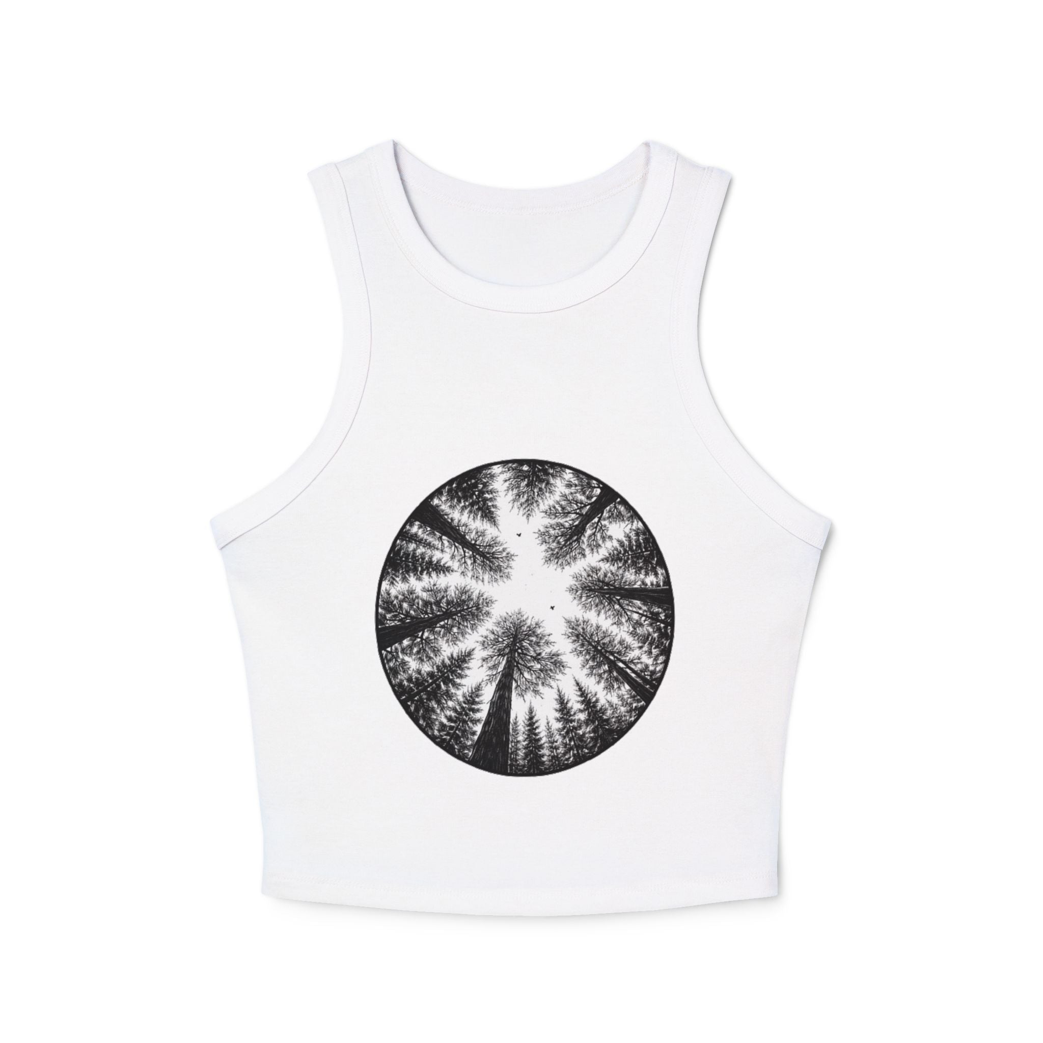 Racer Tank Top | Forest Canopy Circle Illustration