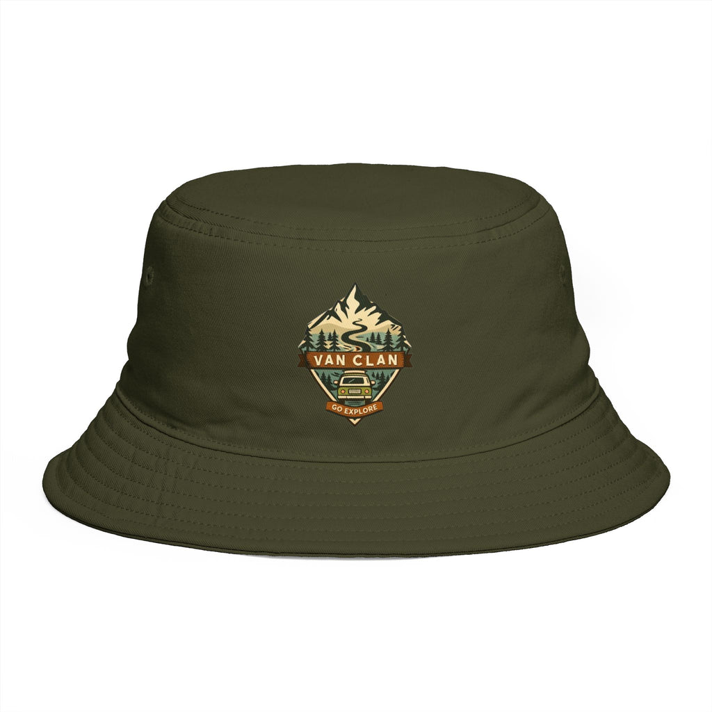 Van Clan Mountain Badge Bucket Hat | Outdoor Camping Patch Hat