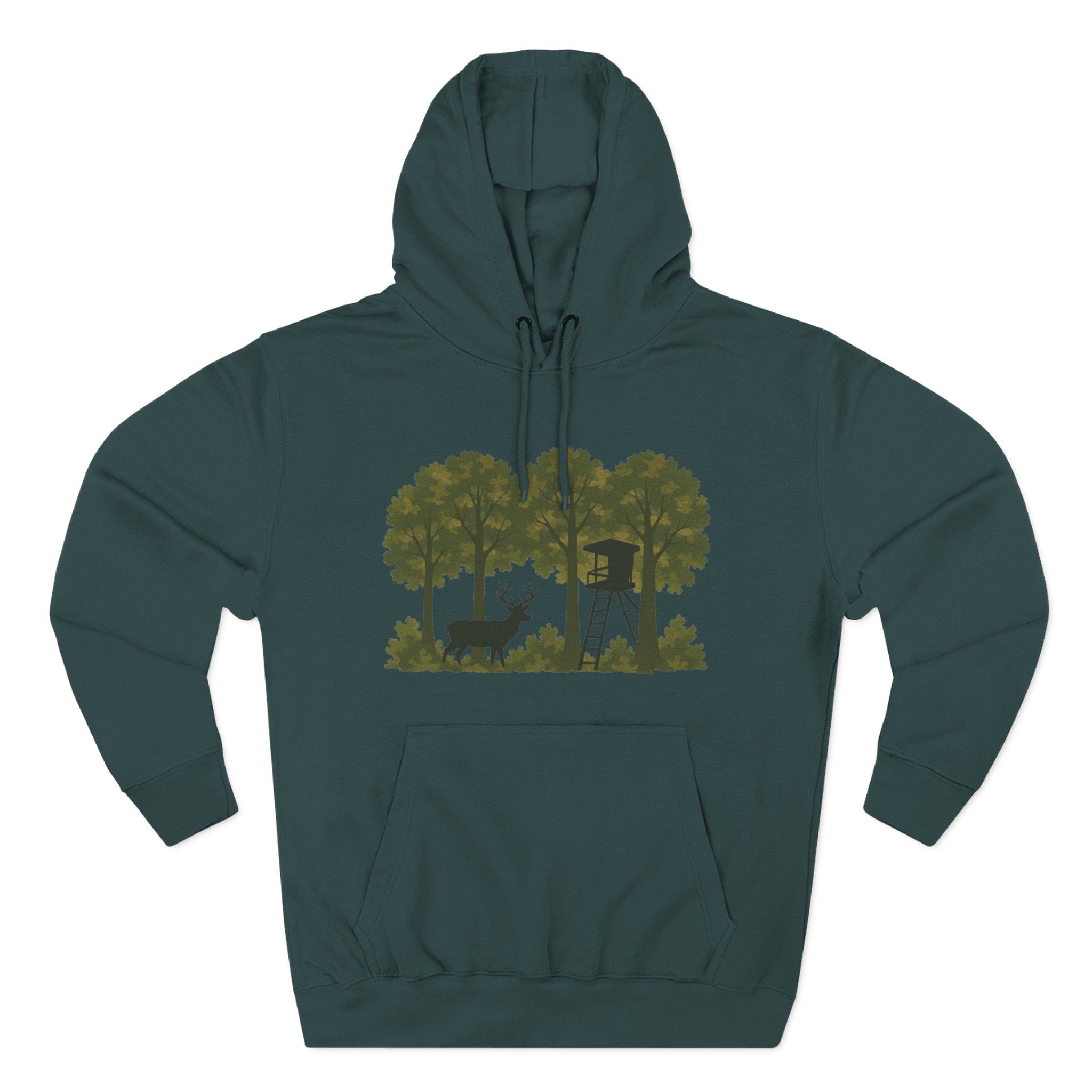 Deer Stand Forest Hoodie | Hunting Lodge Woodland Sweatshirt