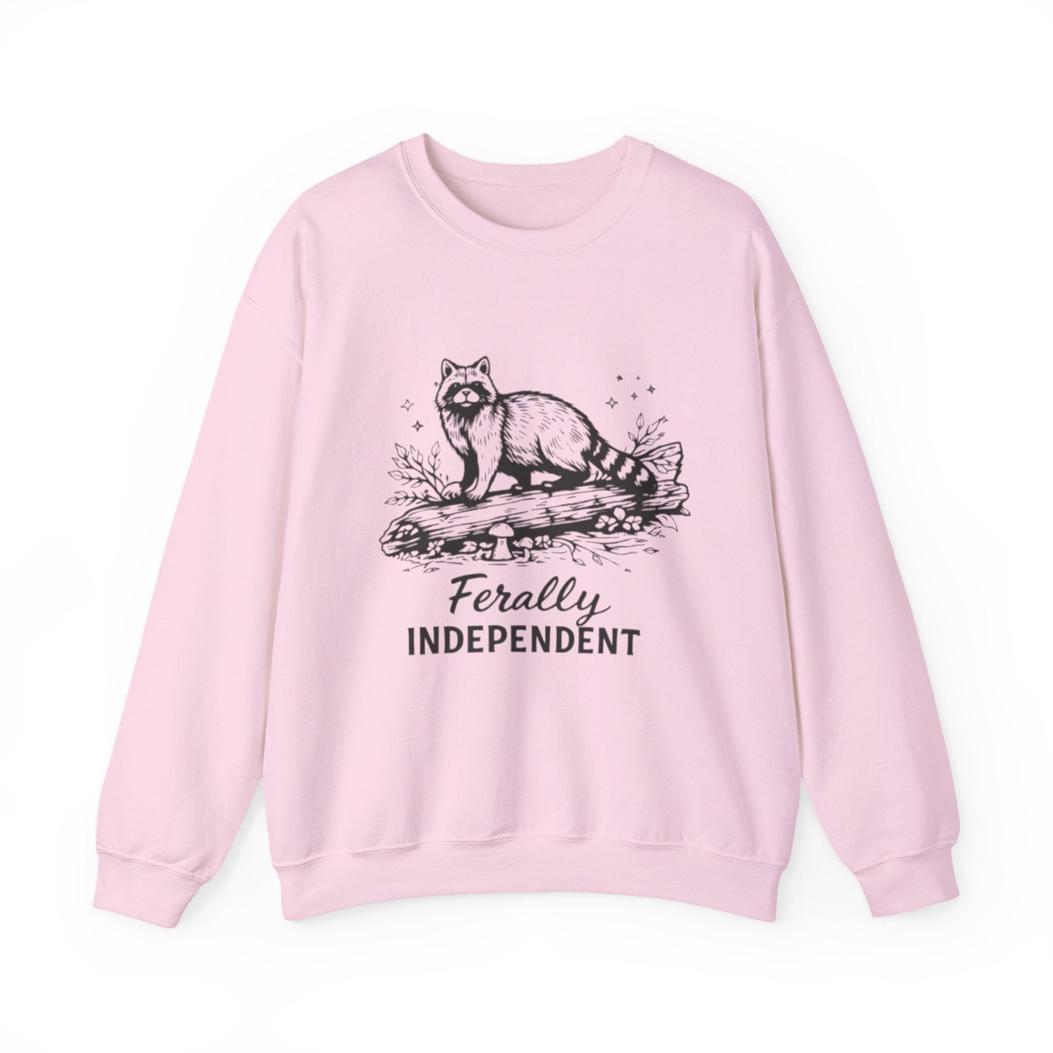 Raccoon Ferally Independent Crewneck Sweatshirt