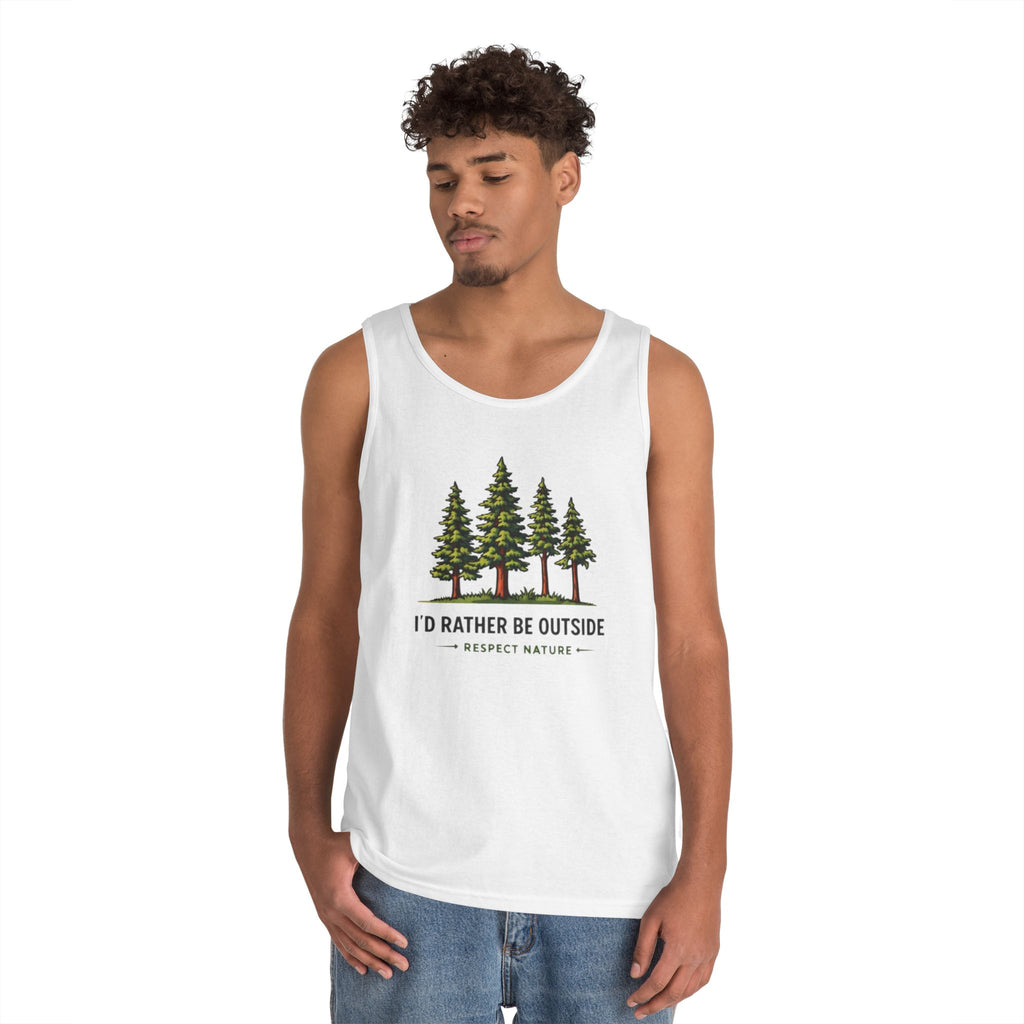 Id Rather Be Outside Tank Top | Nature Lovers Camping Graphic