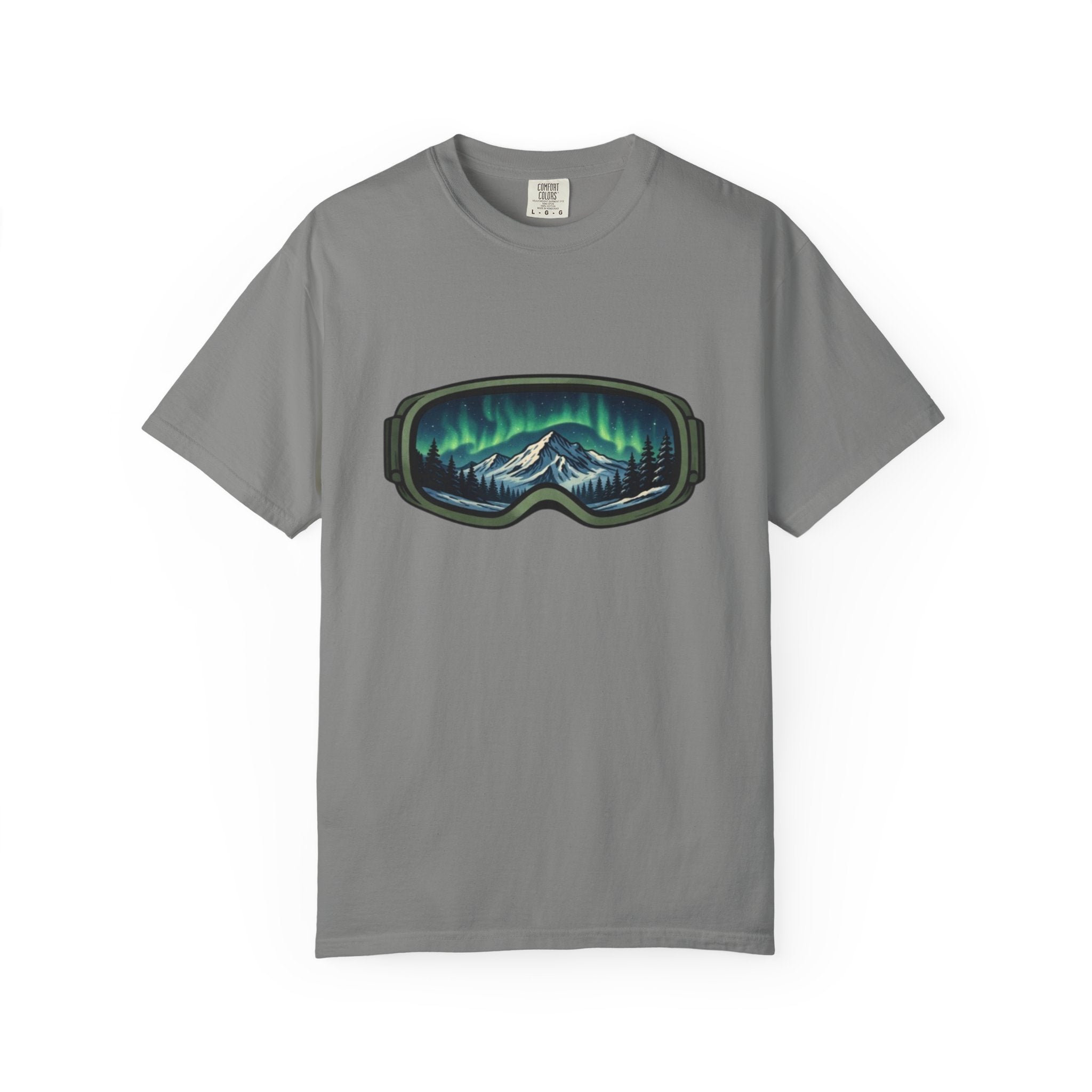 Ski Goggle Northern Lights Mountain T-Shirt