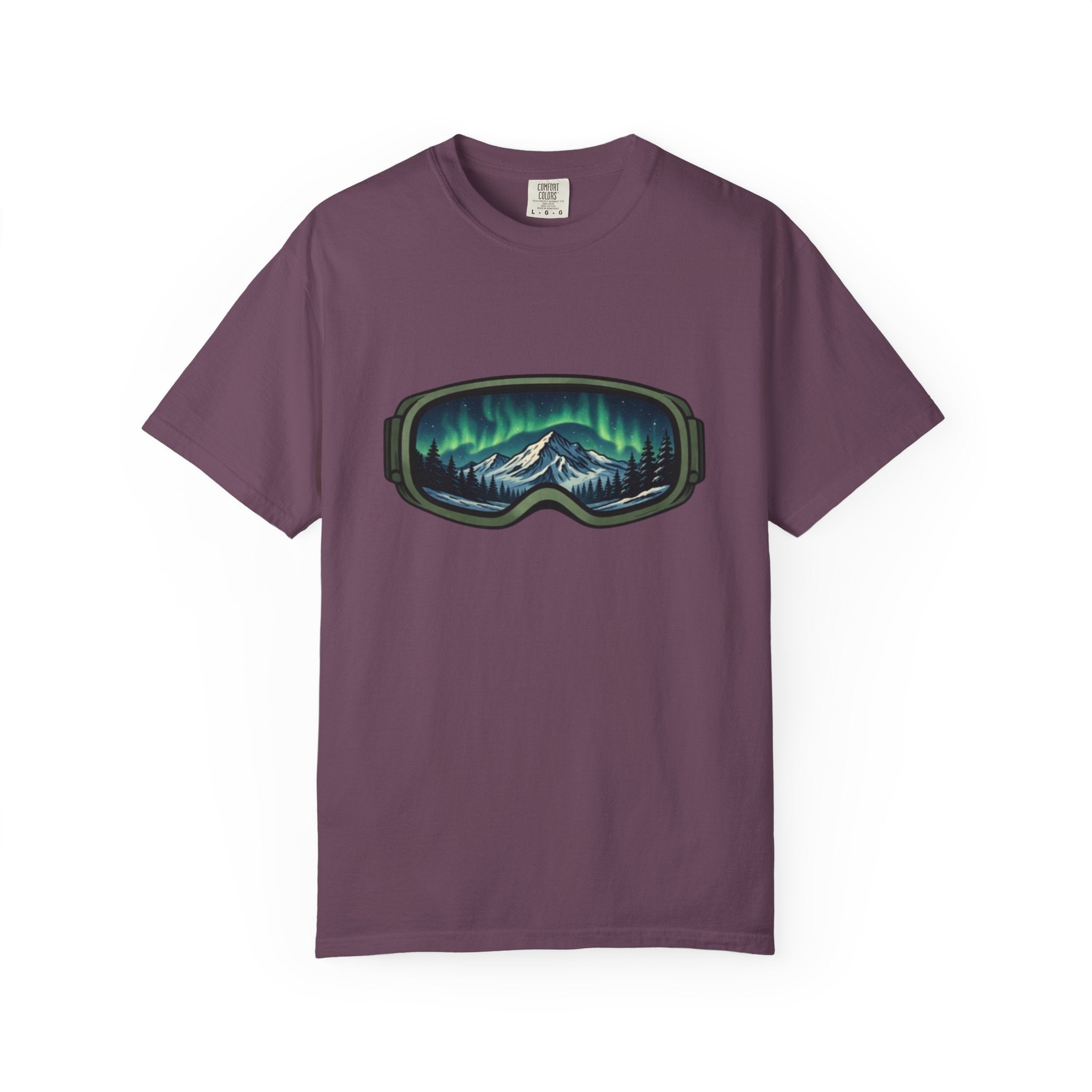 Ski Goggle Northern Lights Mountain T-Shirt