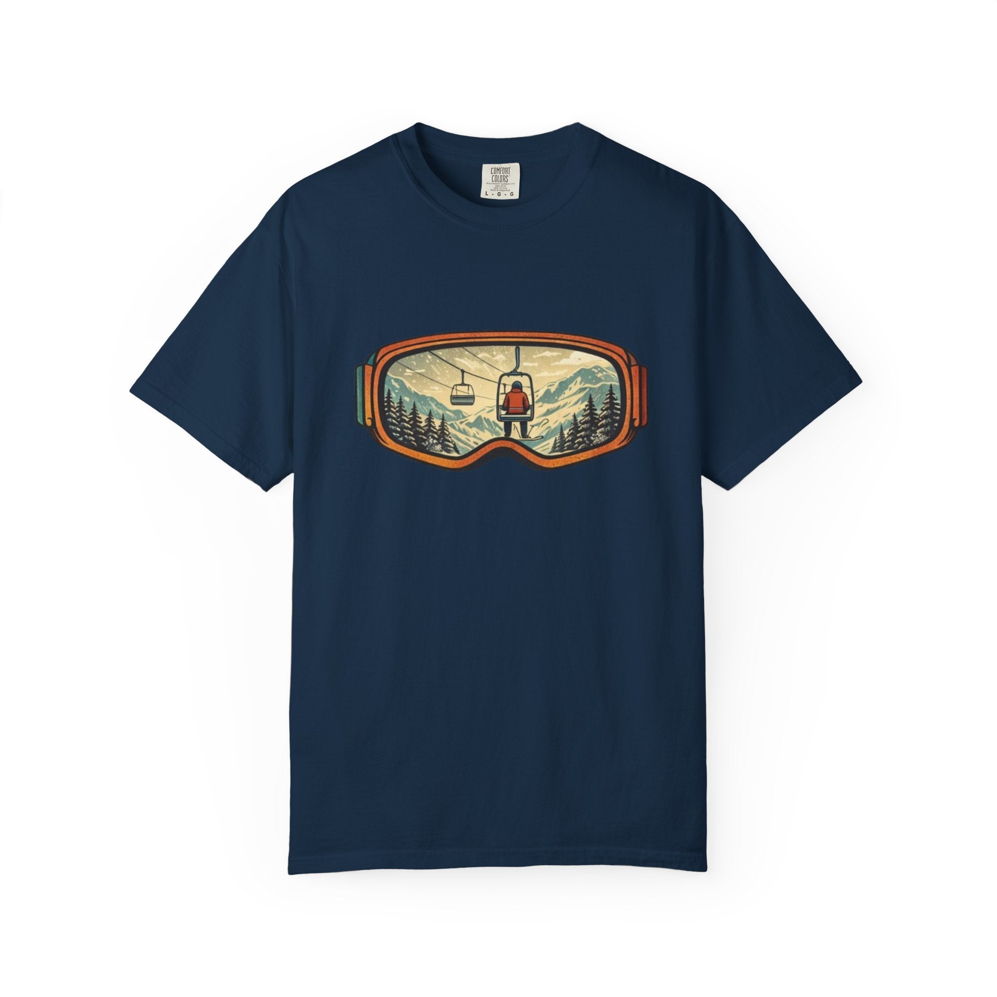 Retro Ski Lift Mountain T-Shirt | Snowboard Goggles Scene