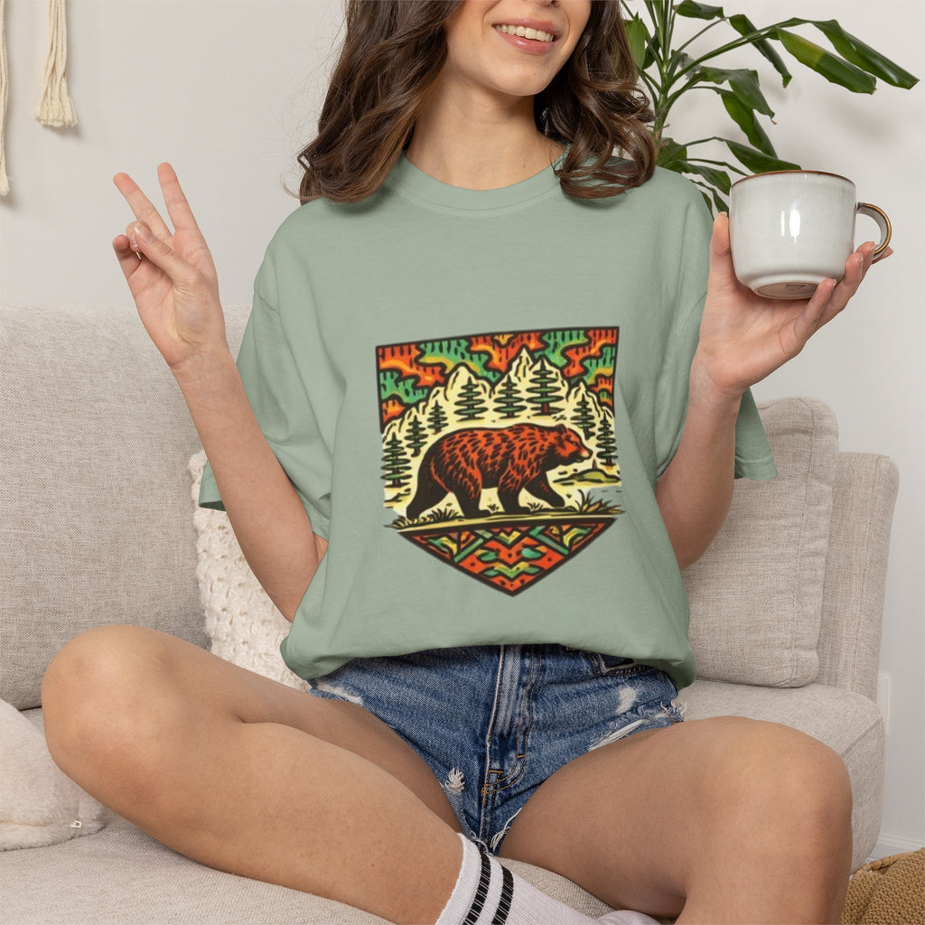 Bear Crest T-Shirt | Vintage Forest Adventure Graphic