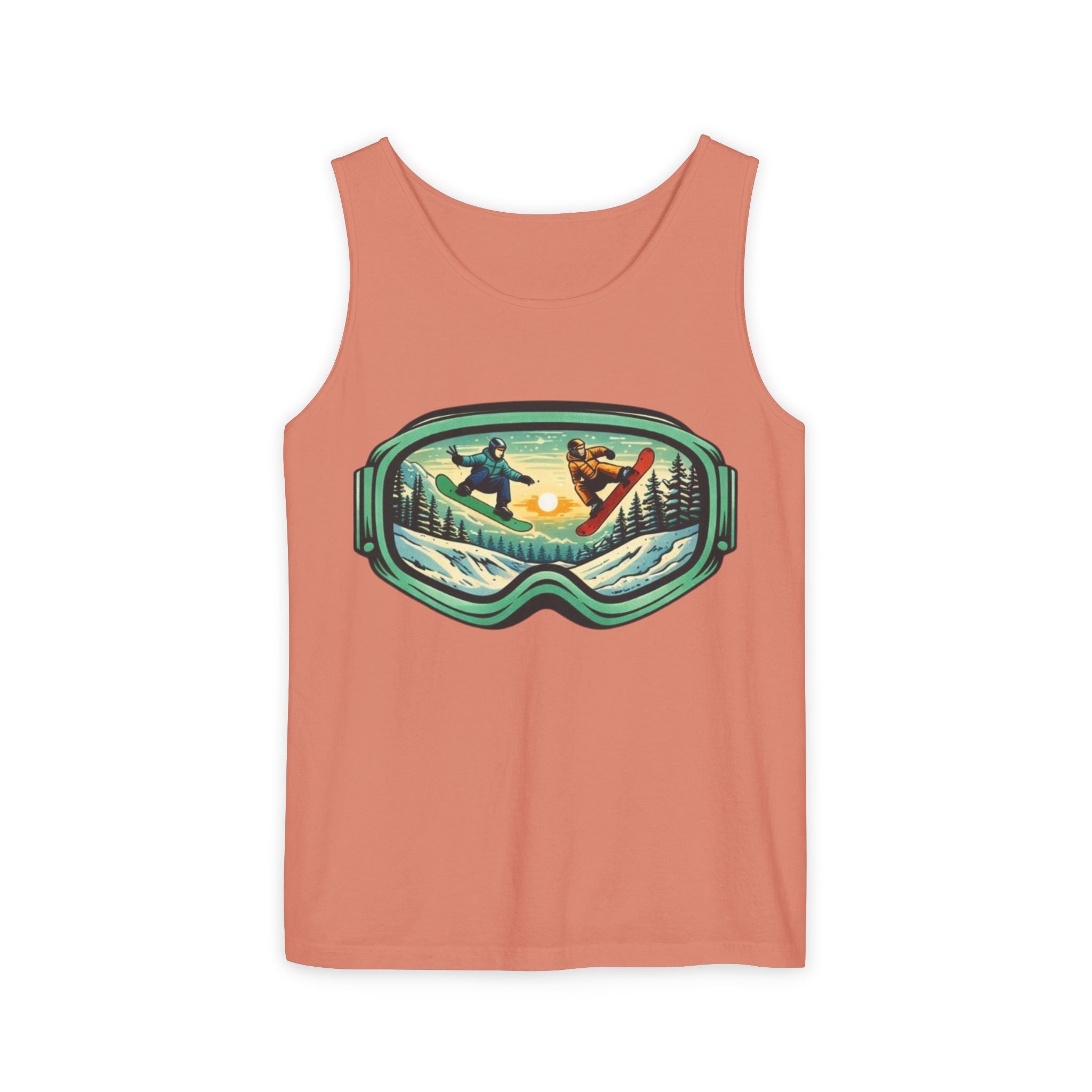 Snowboarding Mountain Goggles Tank Top
