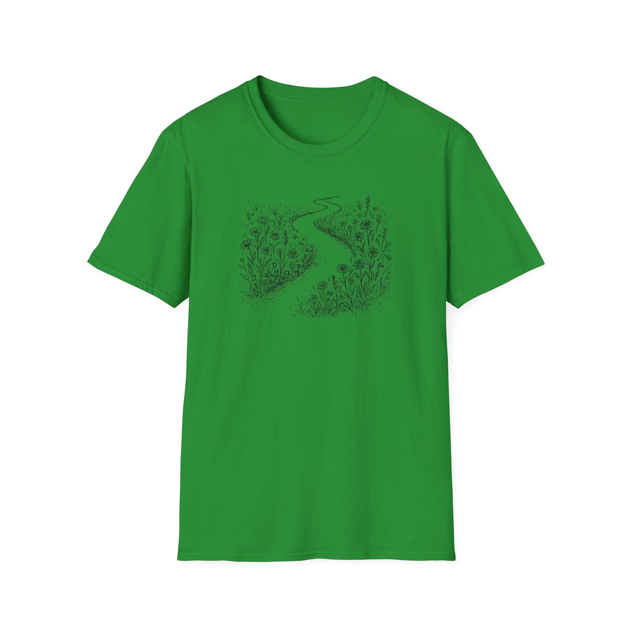 Winding Path Through Grass T-Shirt | Scenic Nature Trail Tee