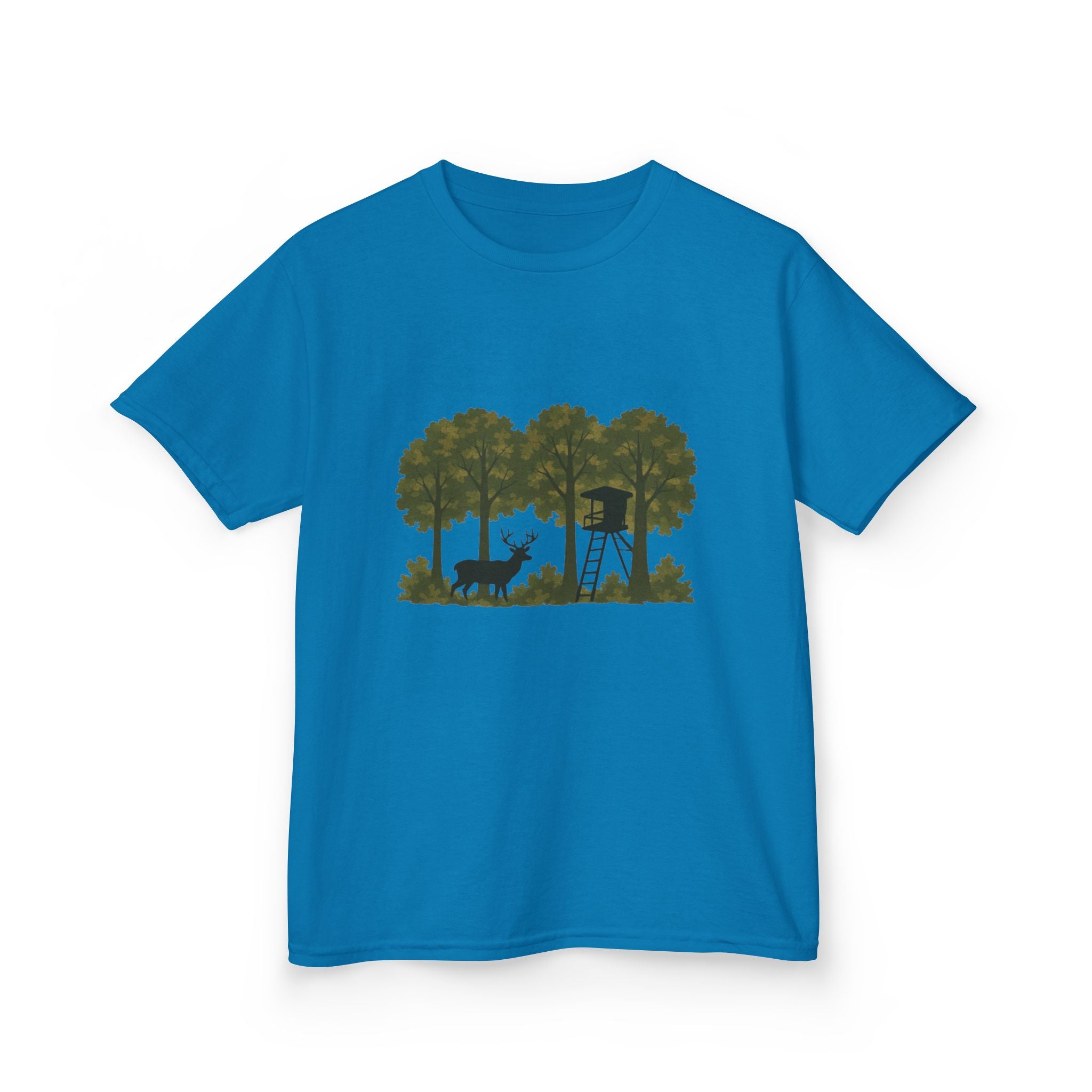 Kids Tee | Forest Deer & Hunting Stand Silhouette Shirt
