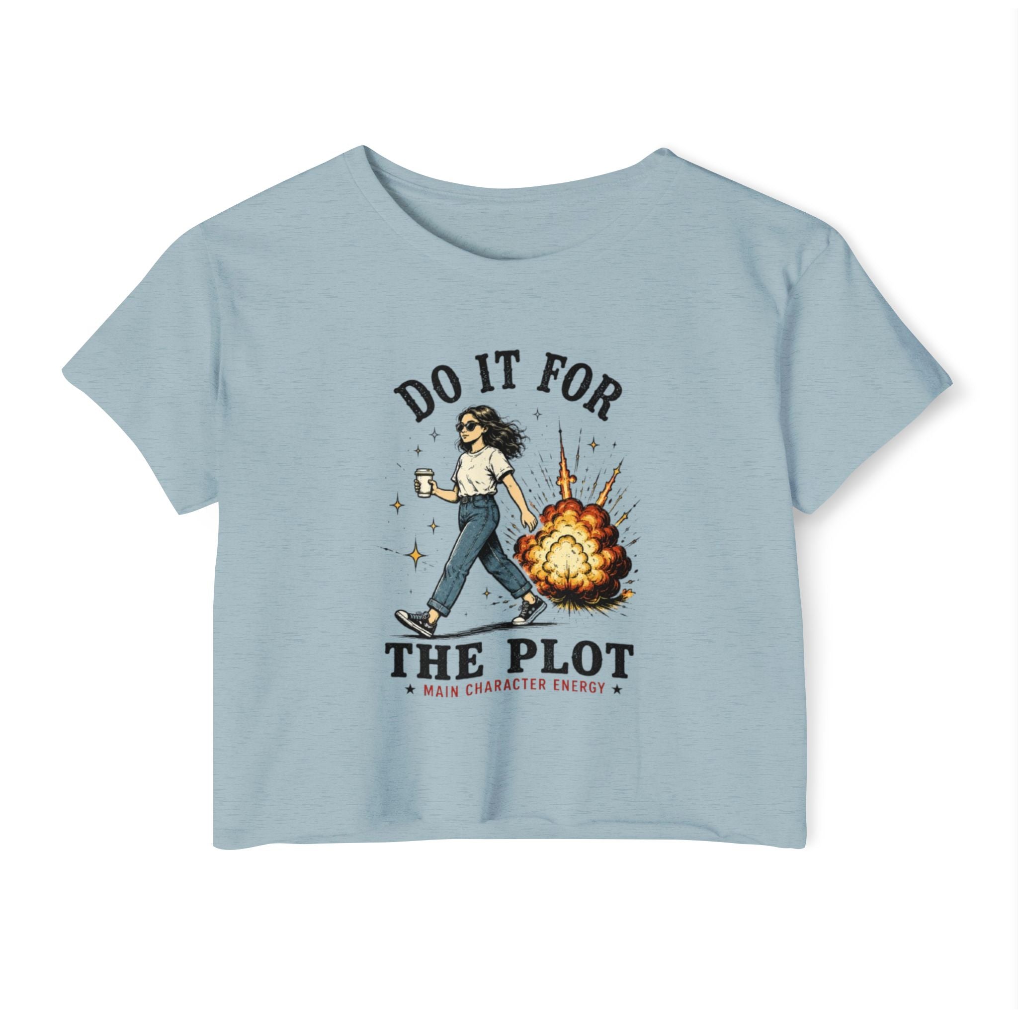 Crop Top | "Do It For The Plot" Retro Graphic Festival Tee