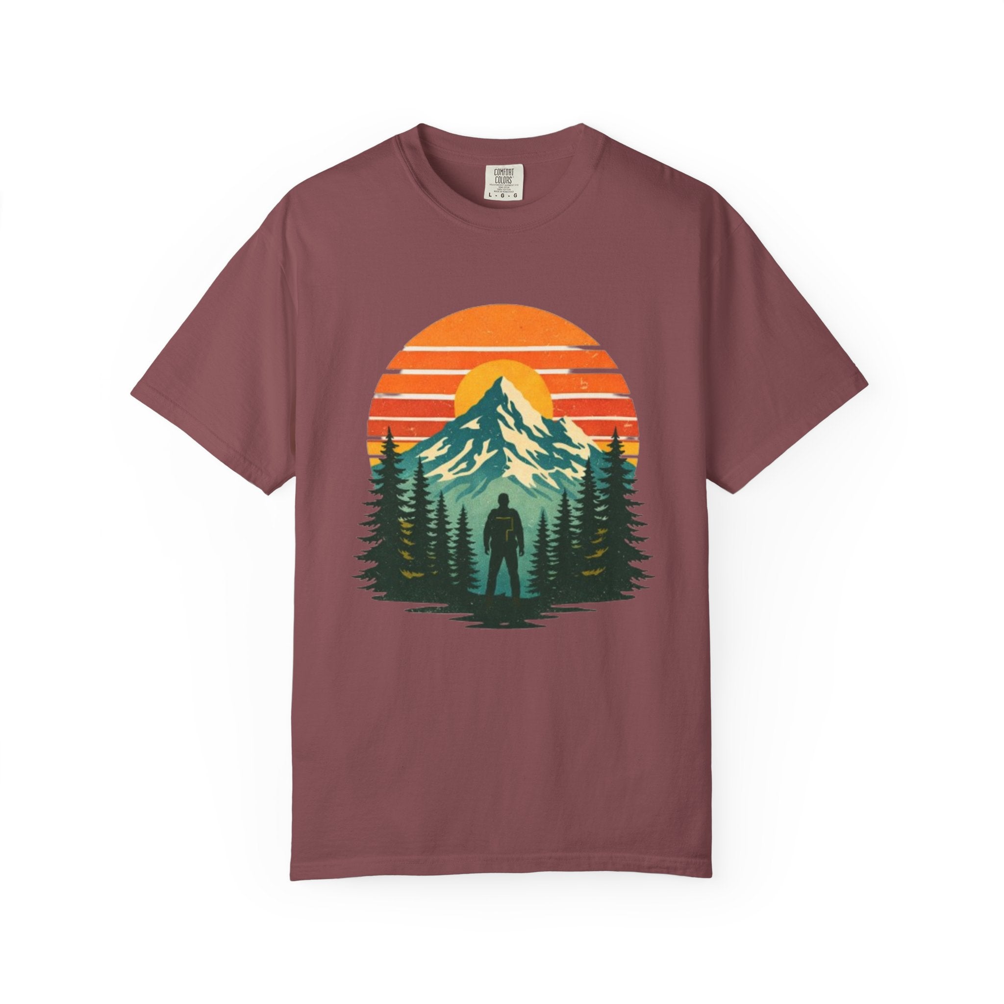 Retro Mountainscape Hiker T-Shirt