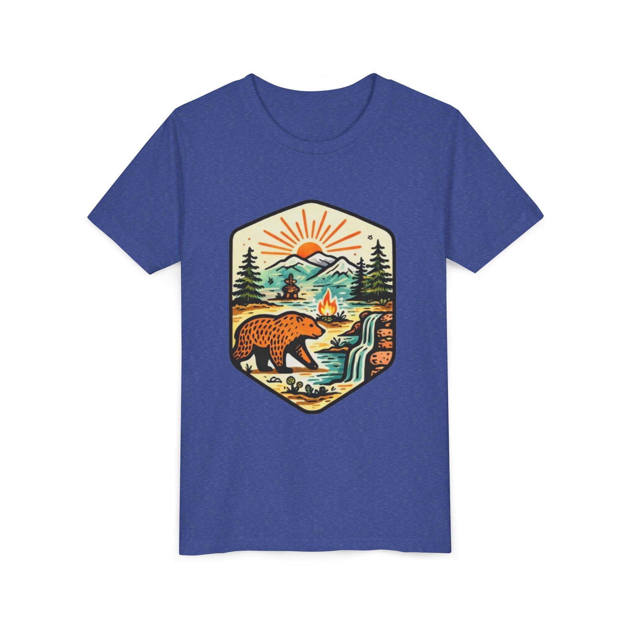Youth Tee | Bear Camping Adventure Graphic Shirt