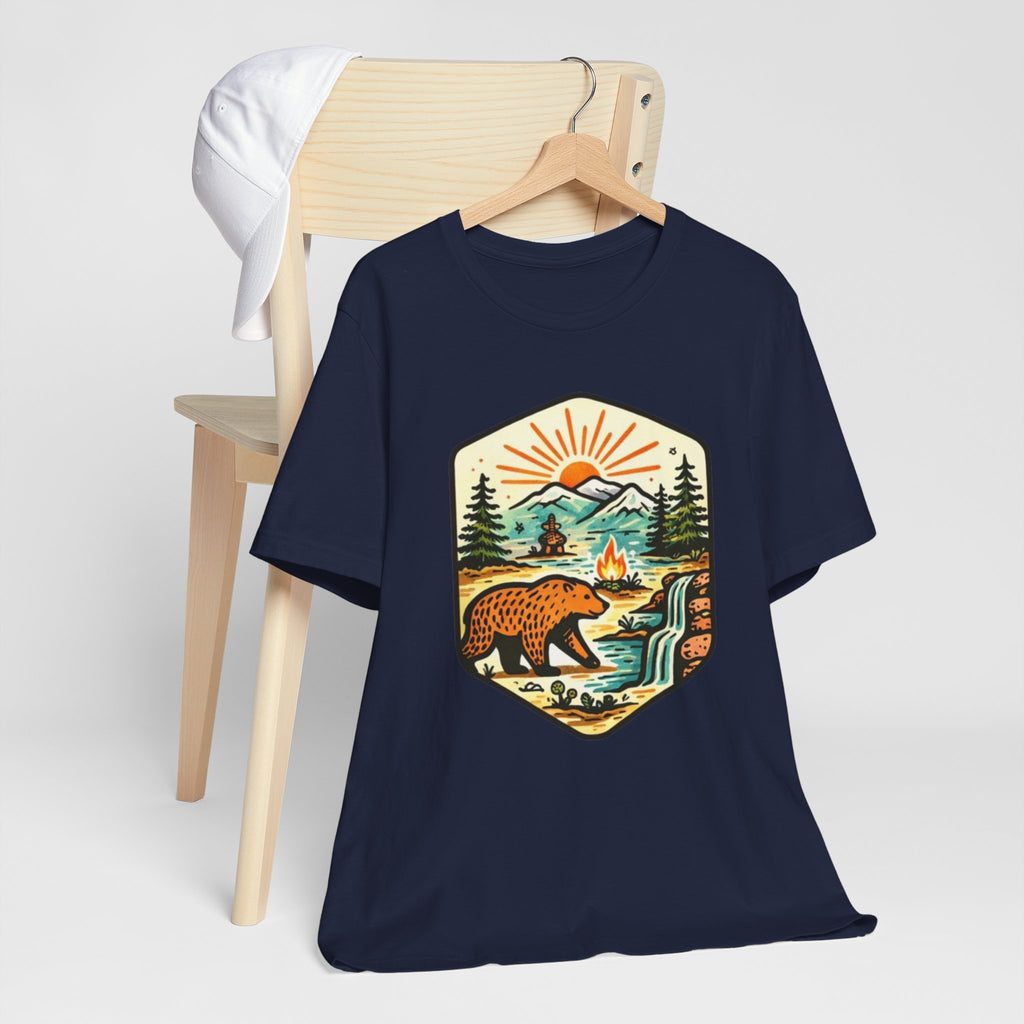 Retro Wilderness Bear T-Shirt Vintage Outdoors Graphic Tee
