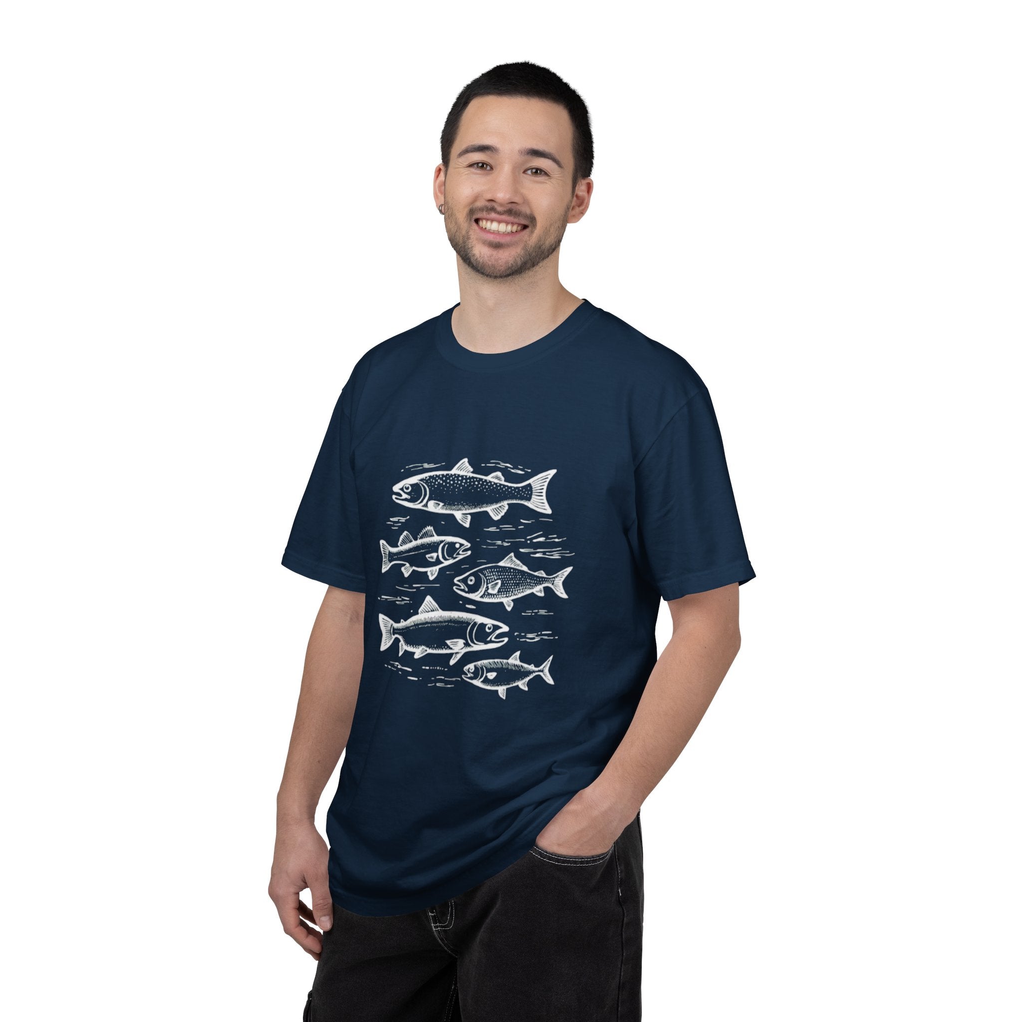 Fish Collection Garment-Dyed T-Shirt | Simple Marine Design