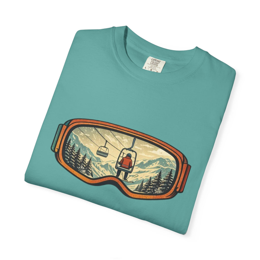 Retro Ski Lift Mountain T-Shirt | Snowboard Goggles Scene