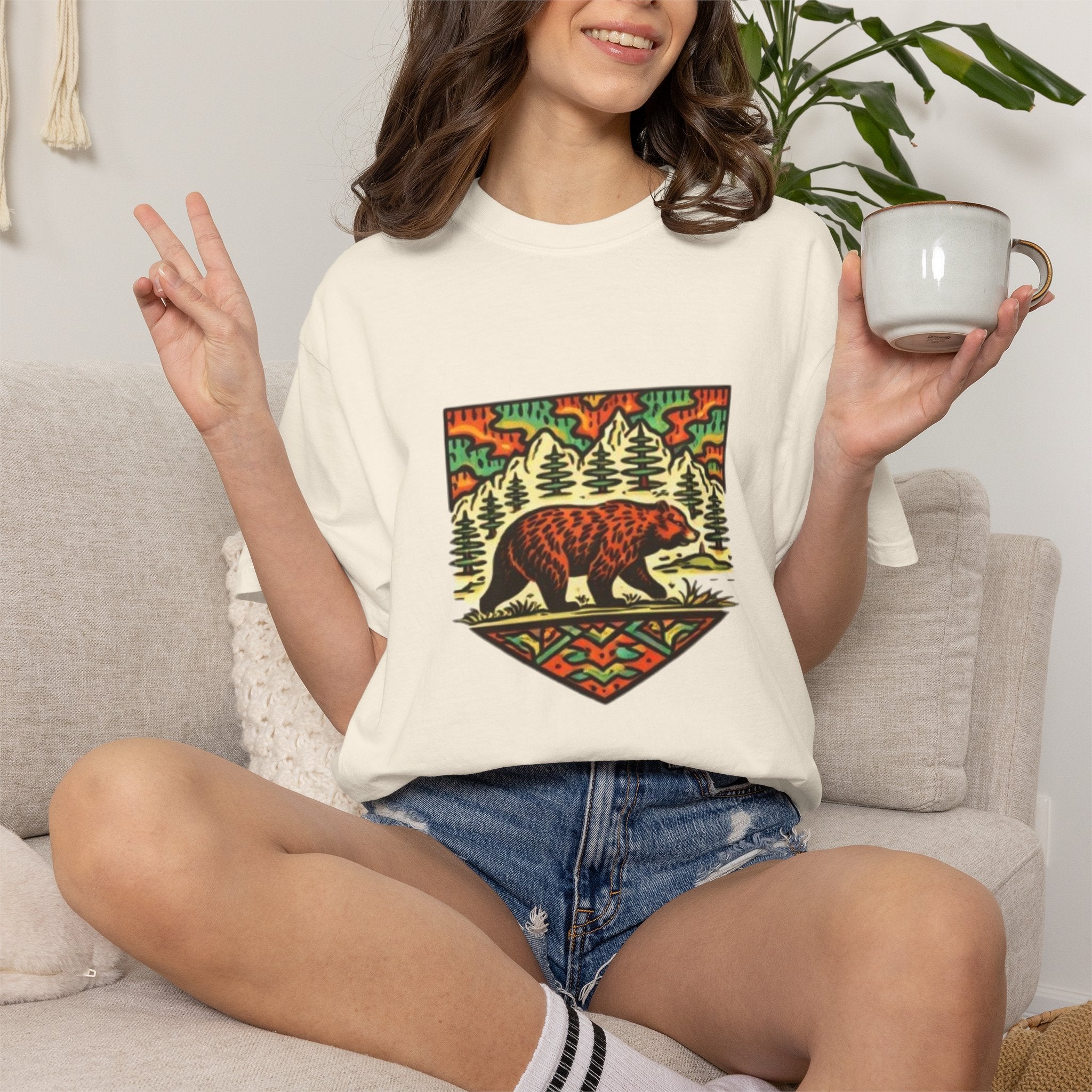 Bear Crest T-Shirt | Vintage Forest Adventure Graphic
