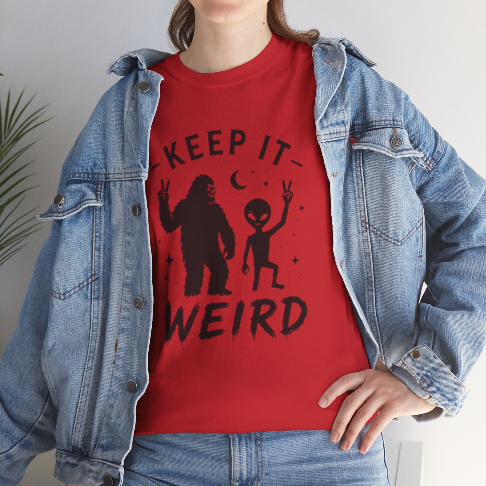 Keep It Weird Tee | Bigfoot & Alien Graphic T-Shirt