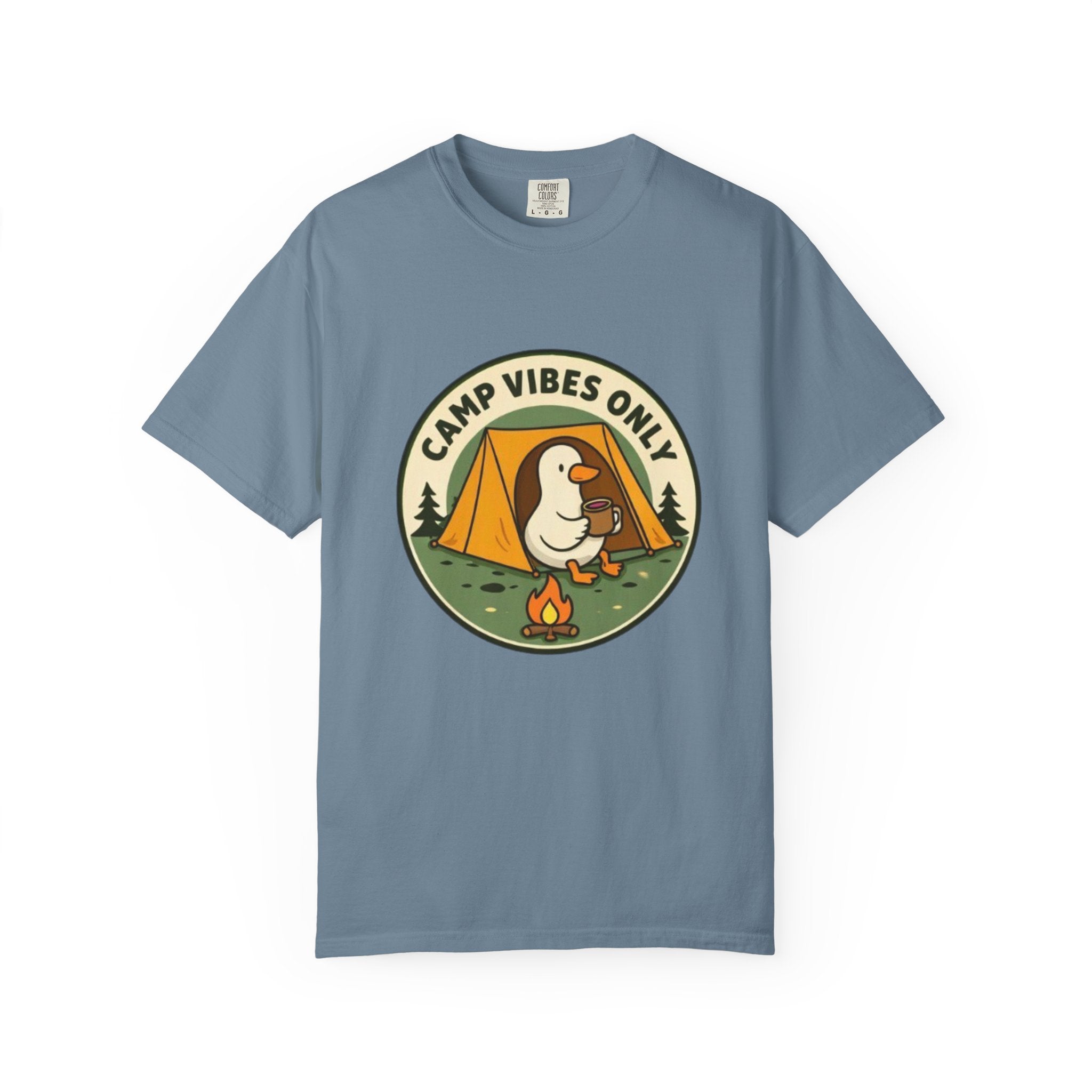 Camp Vibes Only T-Shirt | Cute Duck Camping Graphic Tee