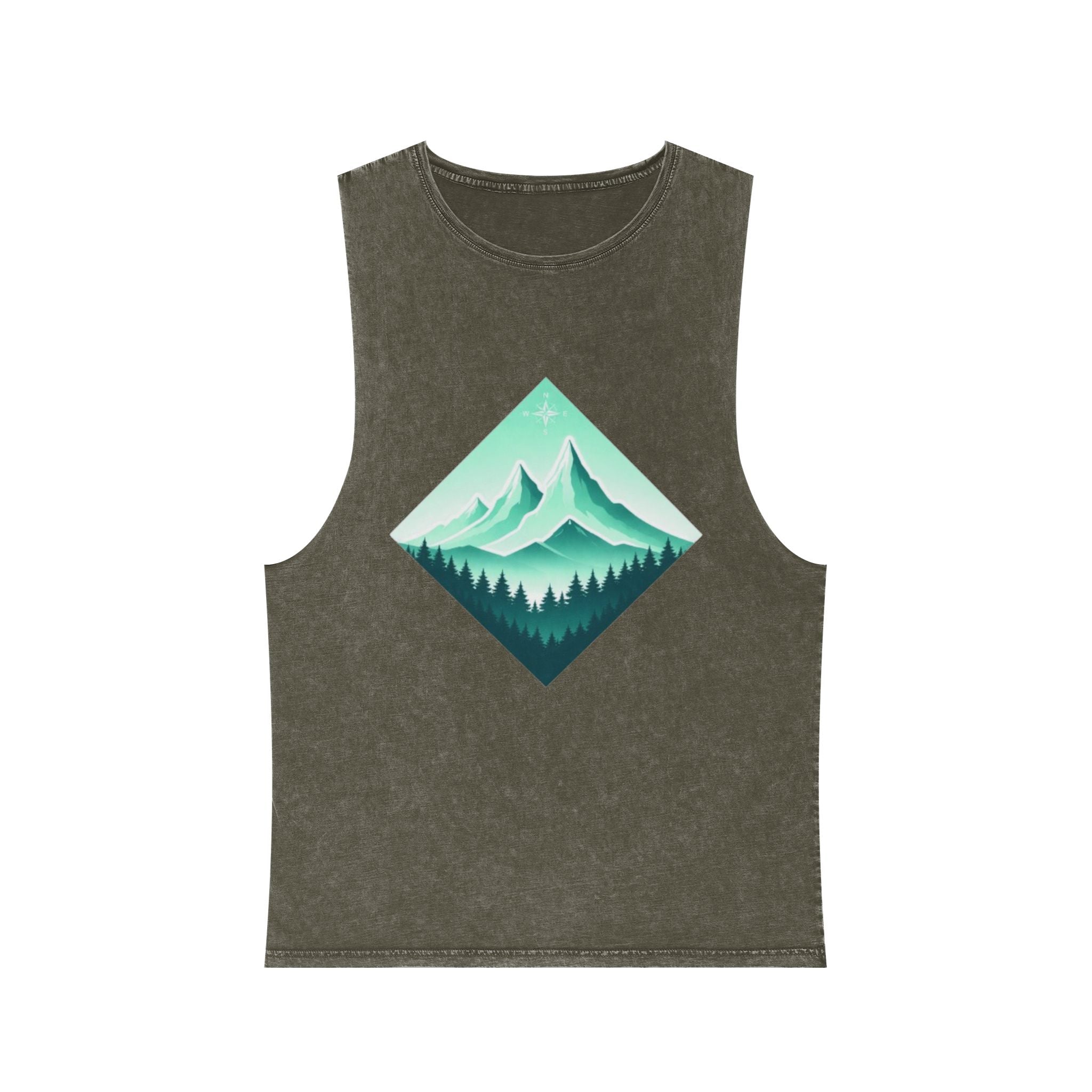Mountain Forest Tank Top | Vintage Stonewash Graphic
