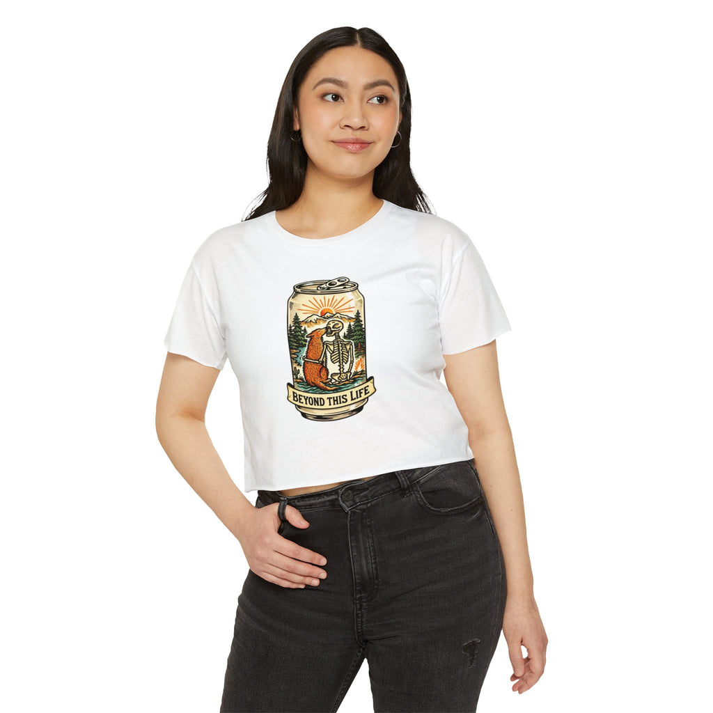 Festival Crop Top | Beyond This Life Can Art Graphic