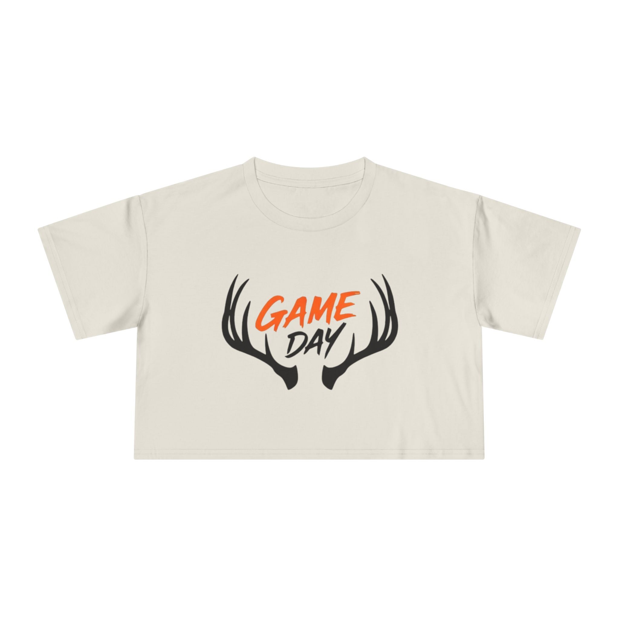 Game Day Crop Tee | Womens Hunting Antler Graphic Top