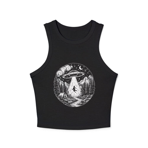 Alien Abduction UFO Racer Tank Top | Womens Micro Rib