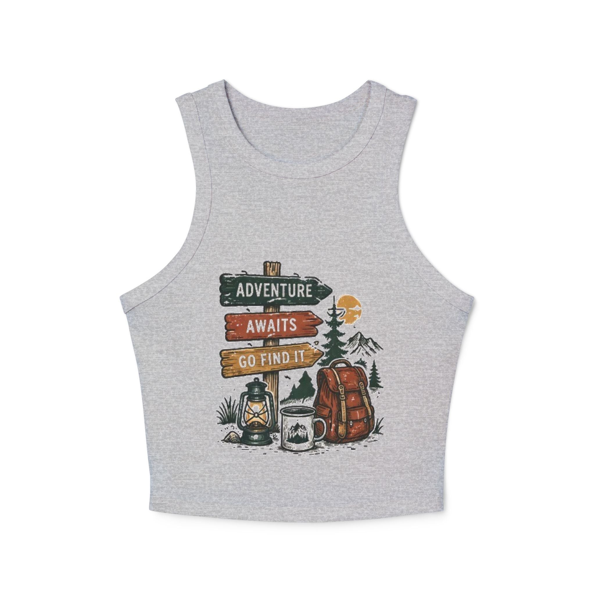 Adventure Awaits Racer Tank | Womens Outdoor Graphic Tank Top