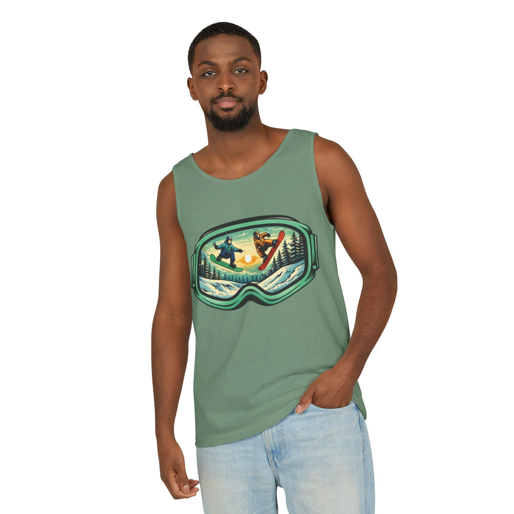 Snowboarding Mountain Goggles Tank Top