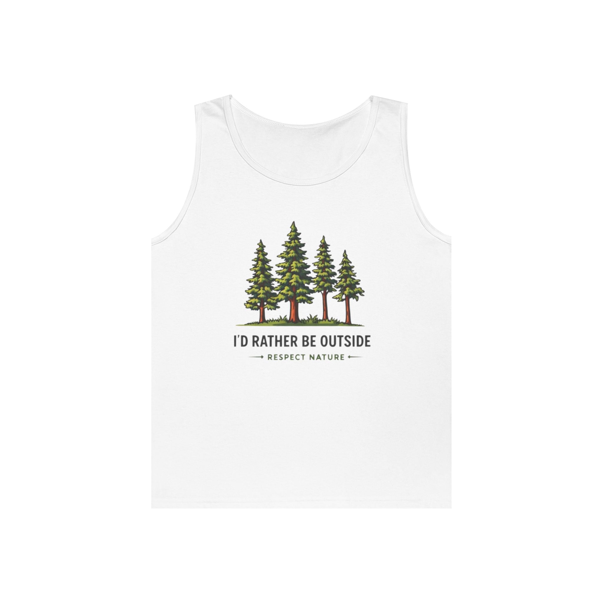 Id Rather Be Outside Tank Top | Nature Lovers Camping Graphic
