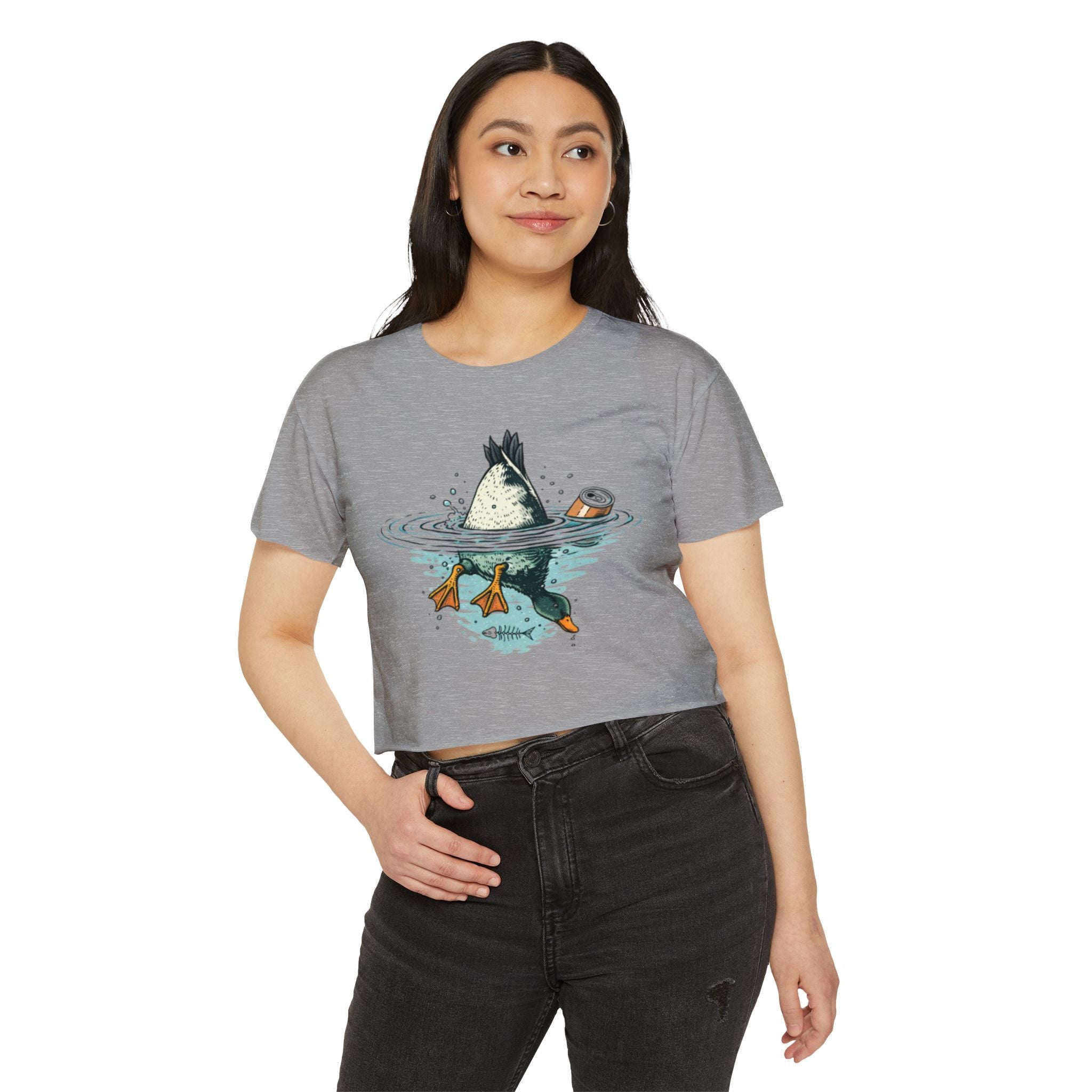 Womens Festival Crop Top | Duck Bottoms Up Funny Graphic
