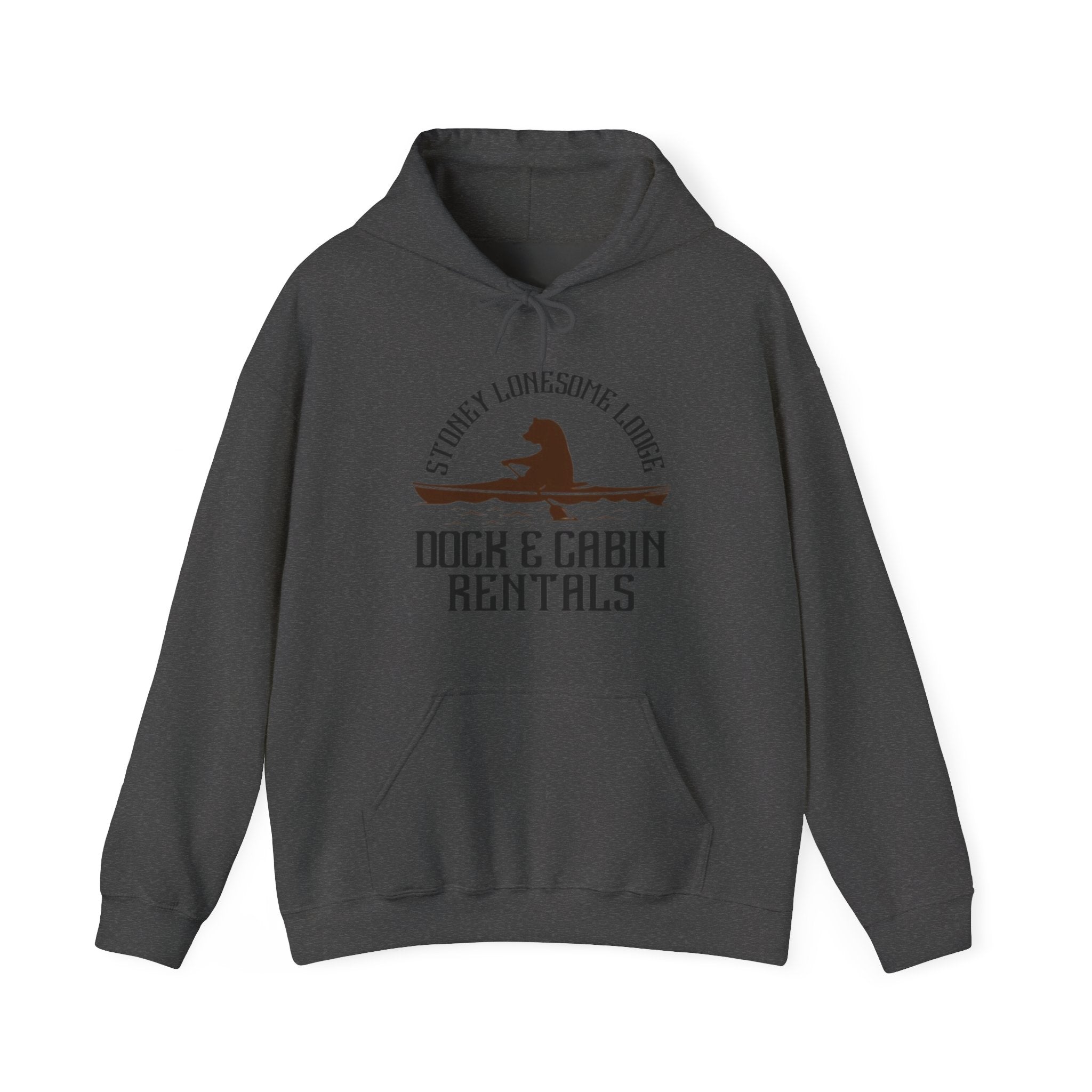 Dock & Cabin Rentals Hoodie | Stoney Lonesome Lodge Fishing Cabin Sweatshirt