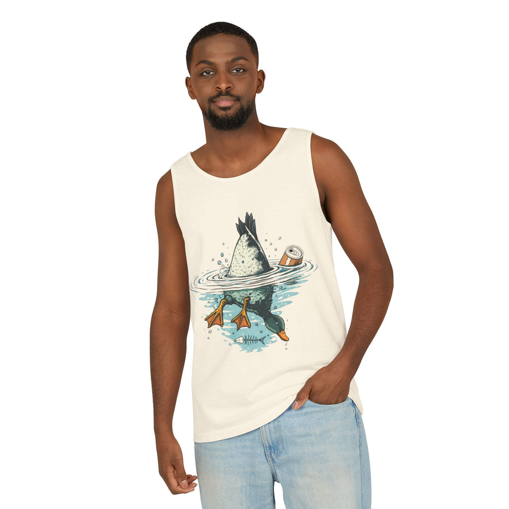 Duck Diving Tank Top | Funny Duck Butt Illustration Summer Tank