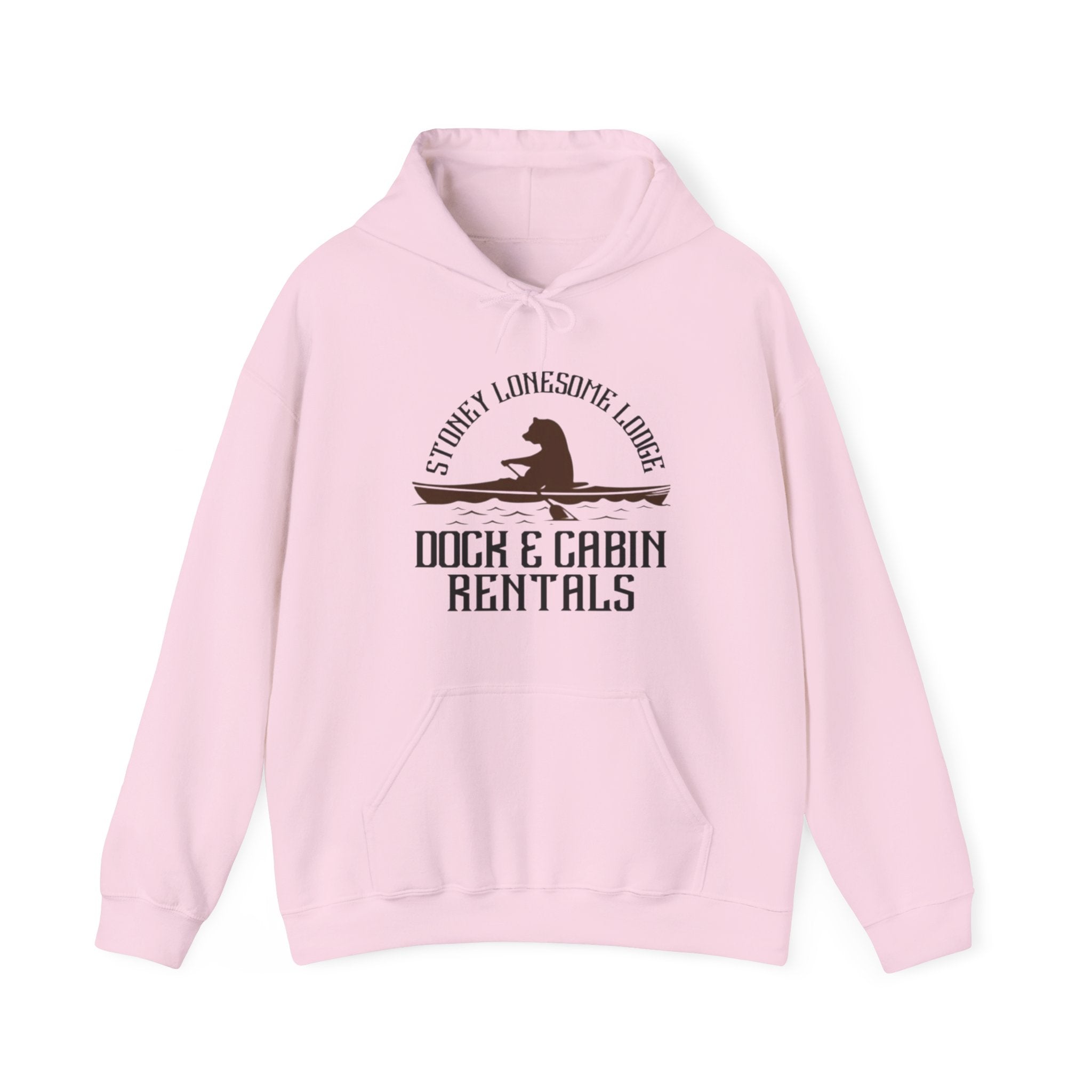 Dock & Cabin Rentals Hoodie | Stoney Lonesome Lodge Fishing Cabin Sweatshirt