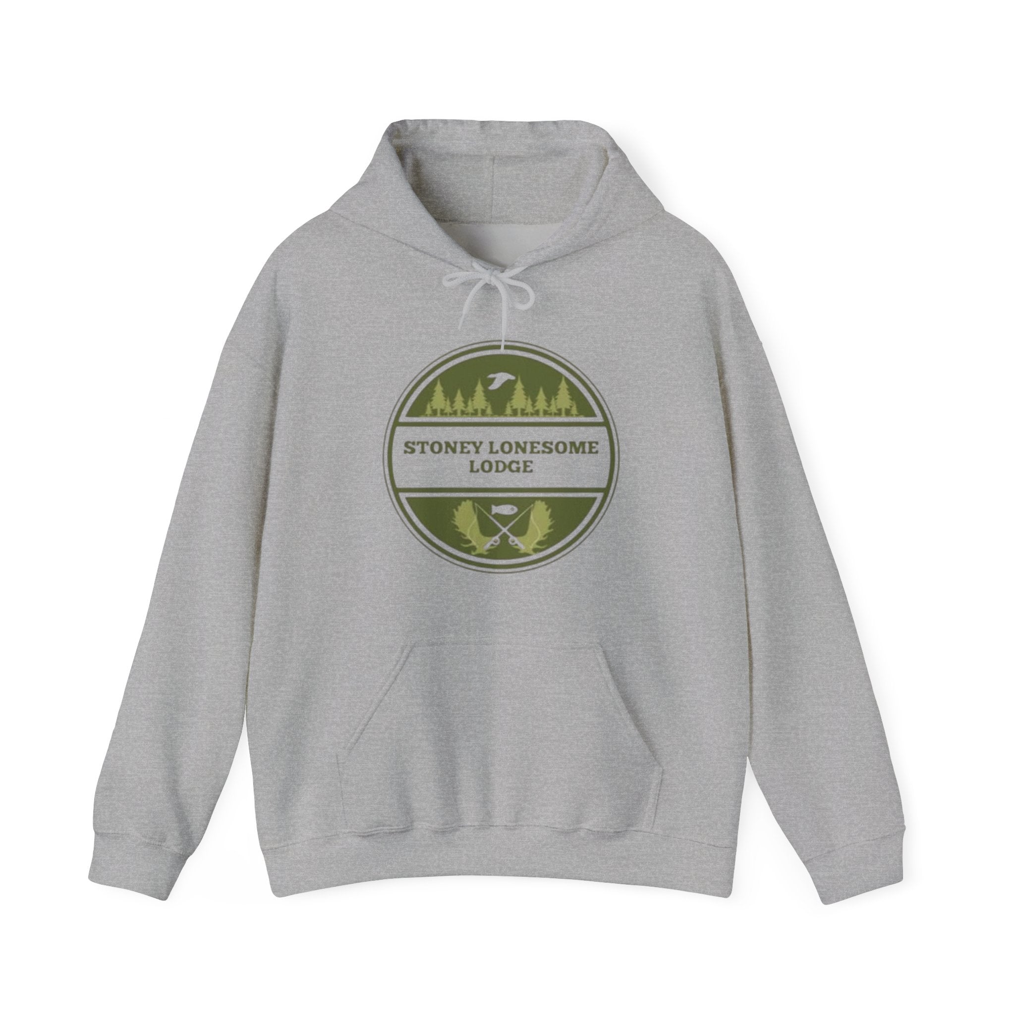 Stoney Lonesome Lodge Hoodie | Outdoor Cabin Campfire Pullover