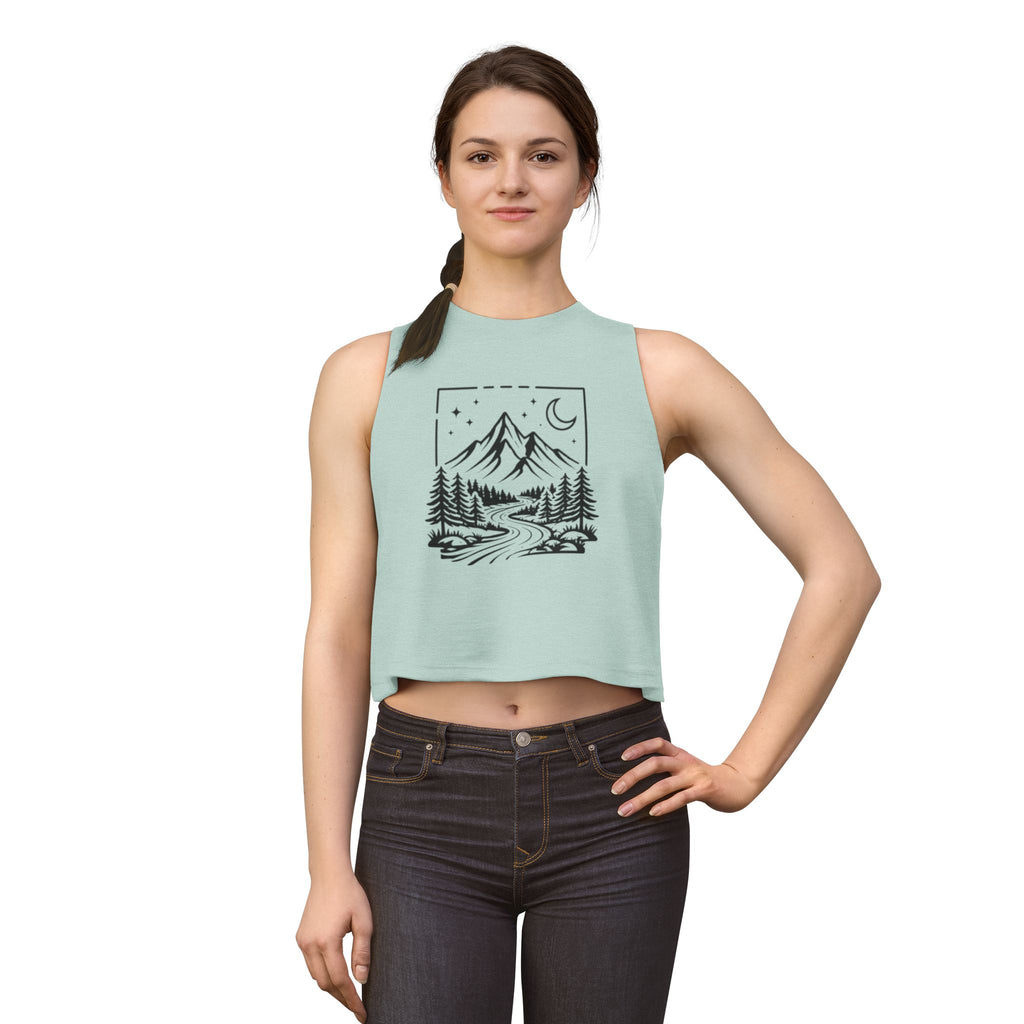 Mountain Night Crop Top | Women's Scenic Adventure Tank