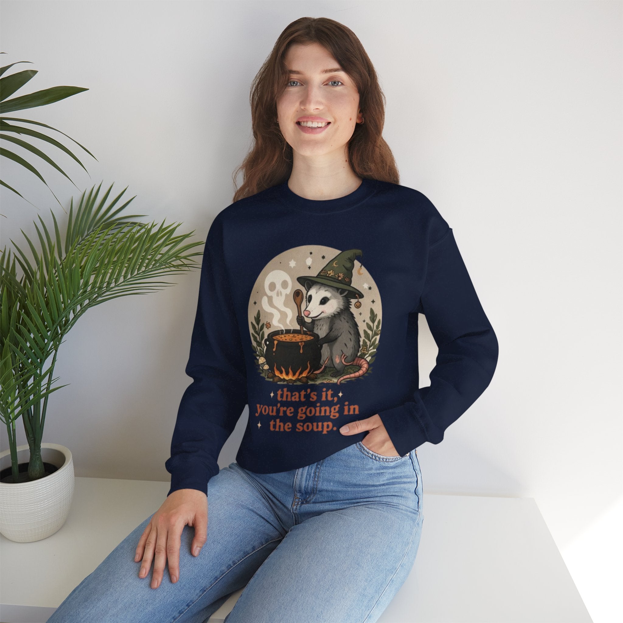 Witchy Opossum Sweatshirt | "Thats It, You're Going in the Soup"