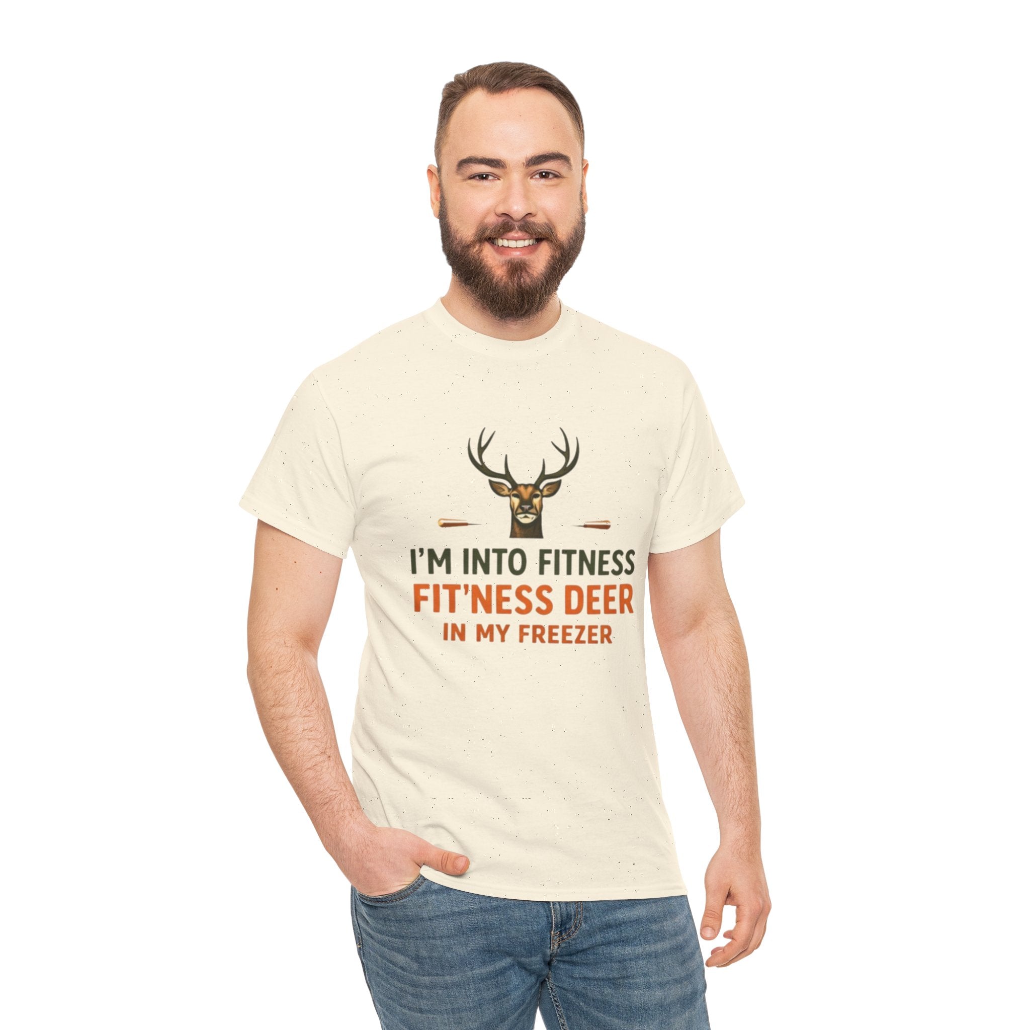 Funny Hunting T-Shirt | "Im Into Fitness, Fitness Deer in My Freezer"