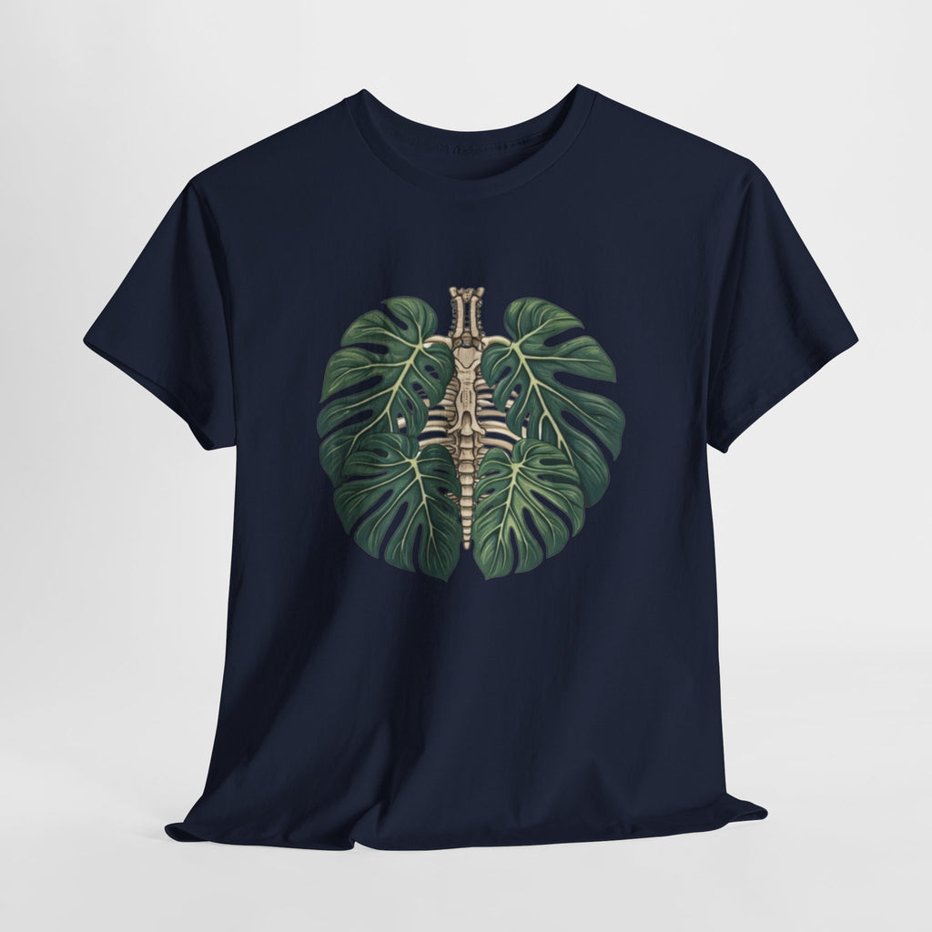 T-Shirt | Tropical Monstera with Brass Skull Botanical Graphic