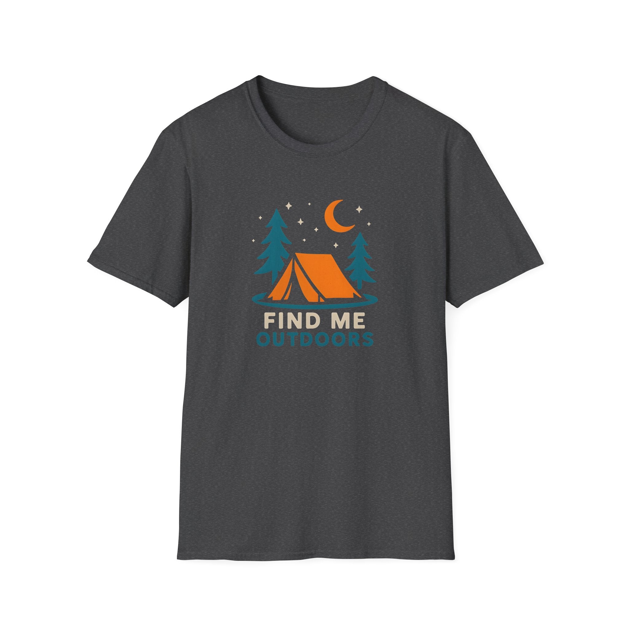 Night Camping Scene T-Shirt | Mountain Campfire Graphic Tee